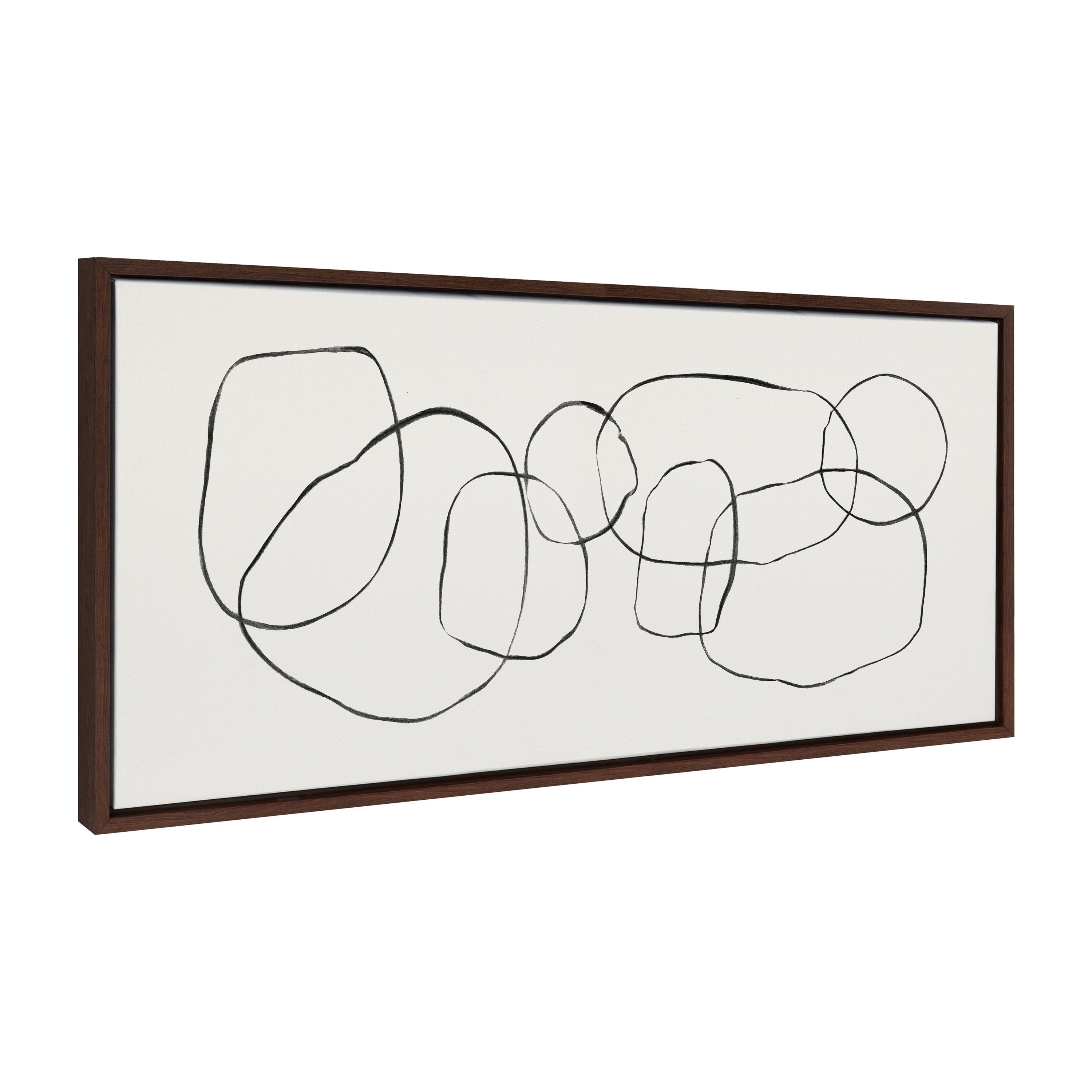 Sylvie Dancing Circles Framed Canvas