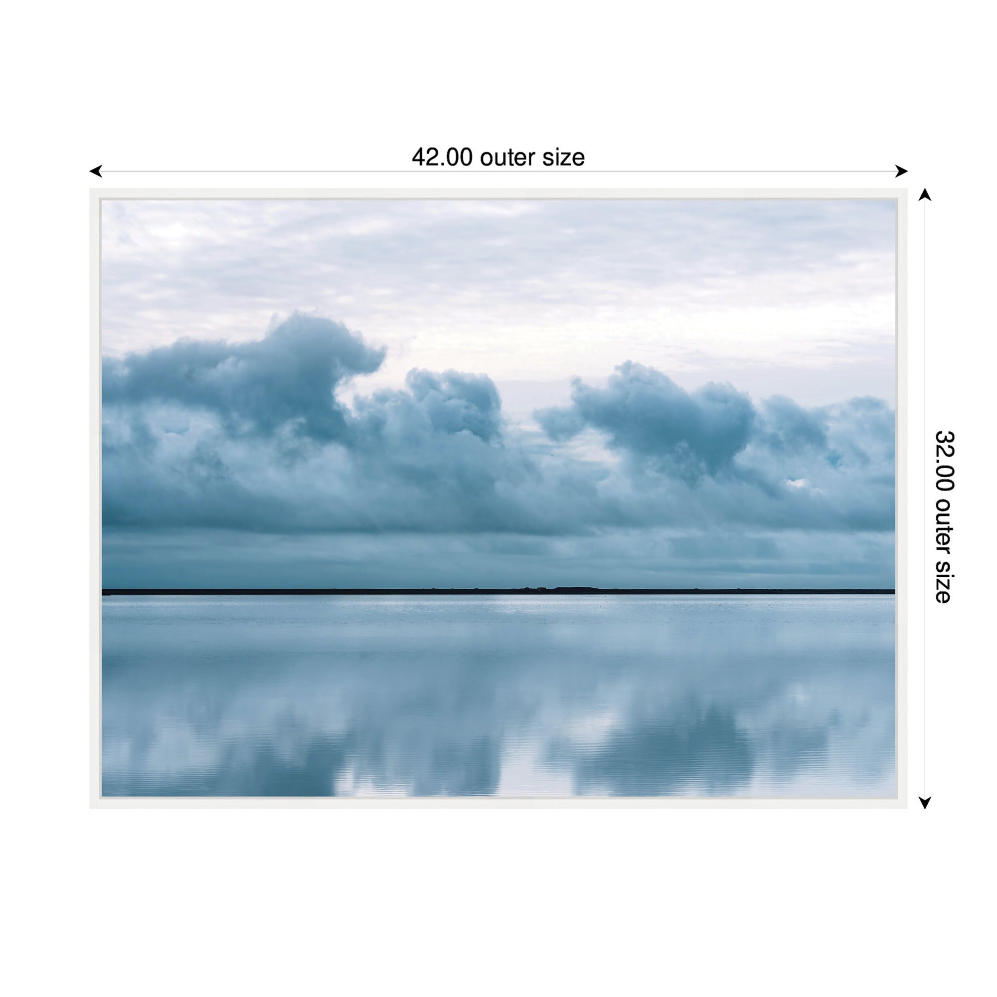 Sylvie Minimalist Sky Reflection In Iceland Framed Canvas by Michael Schauer