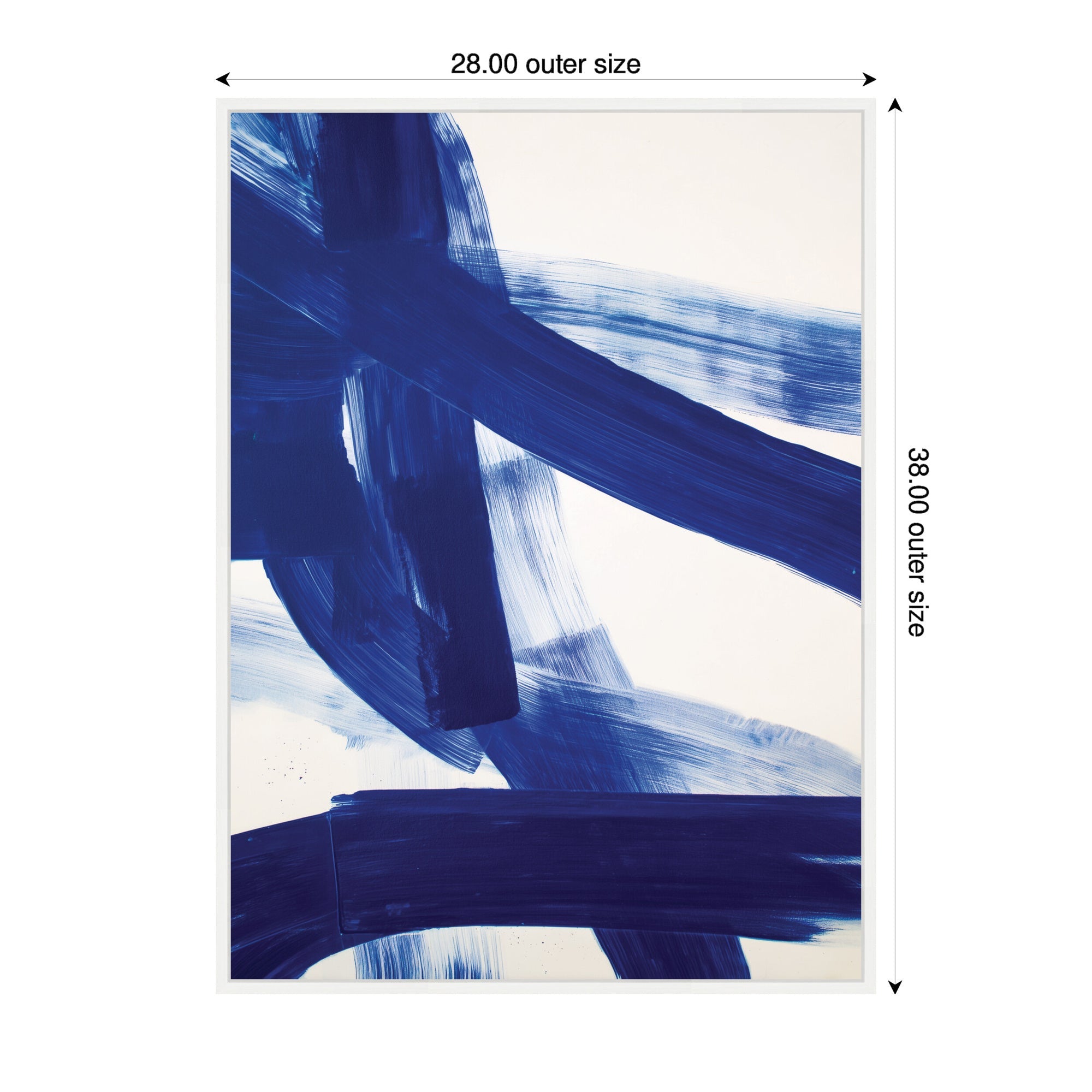 Cobalt Mark No.
1 by Amy Lighthall Framed Canvas Wall Art Print