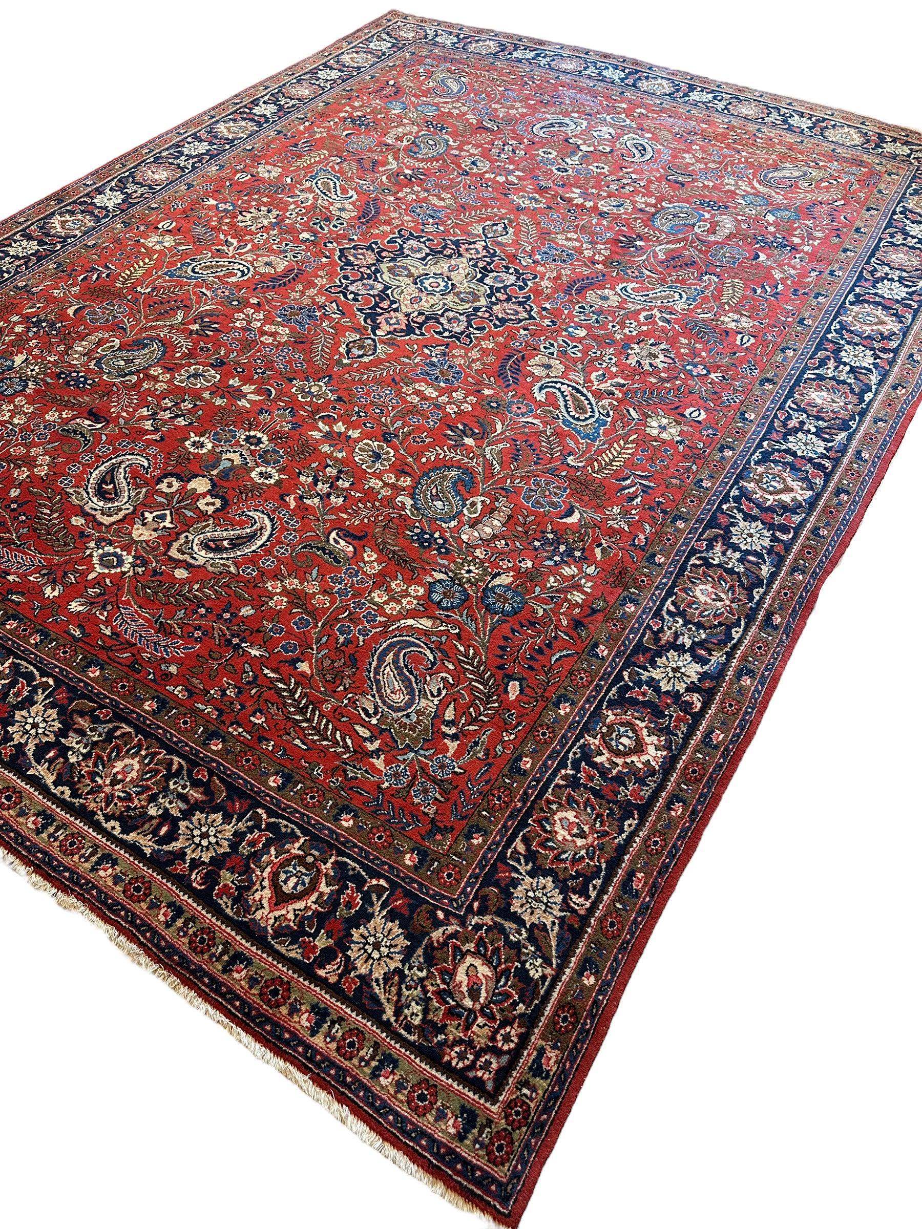 1940s Persian Yazd Area Rug 7’11” X 10’10″ by Rugistan - product image 2 for Resin Society