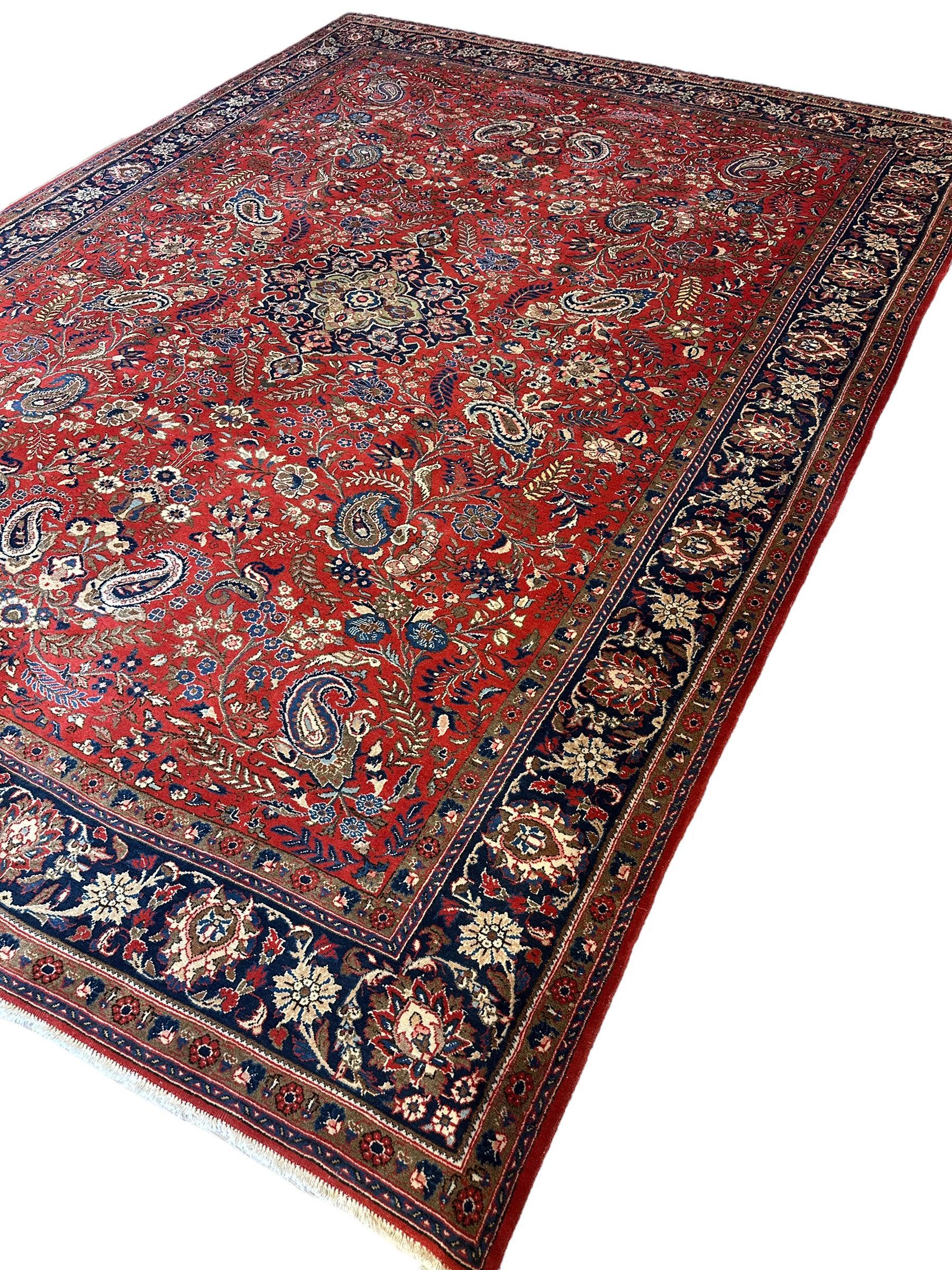 1940s Persian Yazd Area Rug 7’11” X 10’10″ by Rugistan - product image 4 for Resin Society