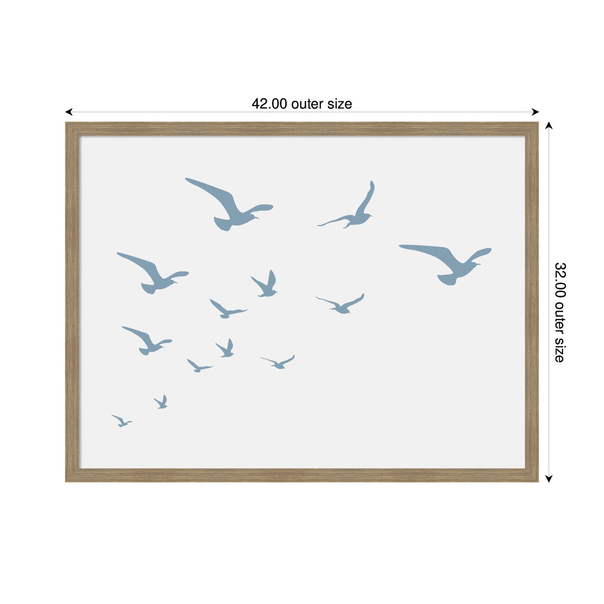 Seagulls White Background by Jolly and Dash Framed Wall Art Print