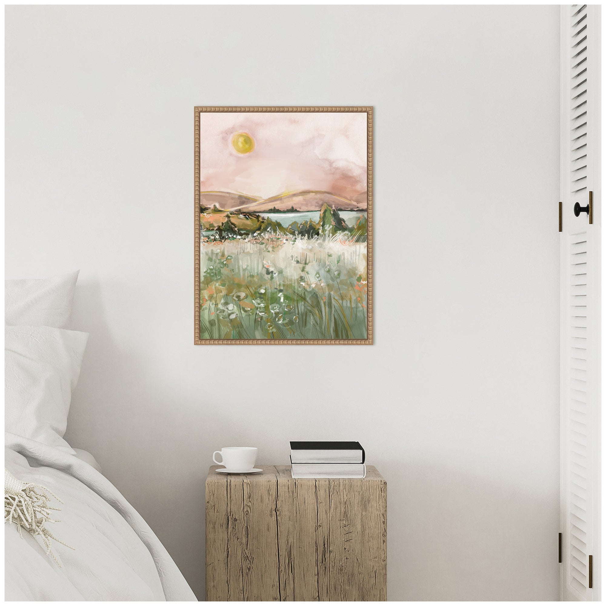 Sylvie Neutral Landscape 02 Framed Canvas by Annie Quigley