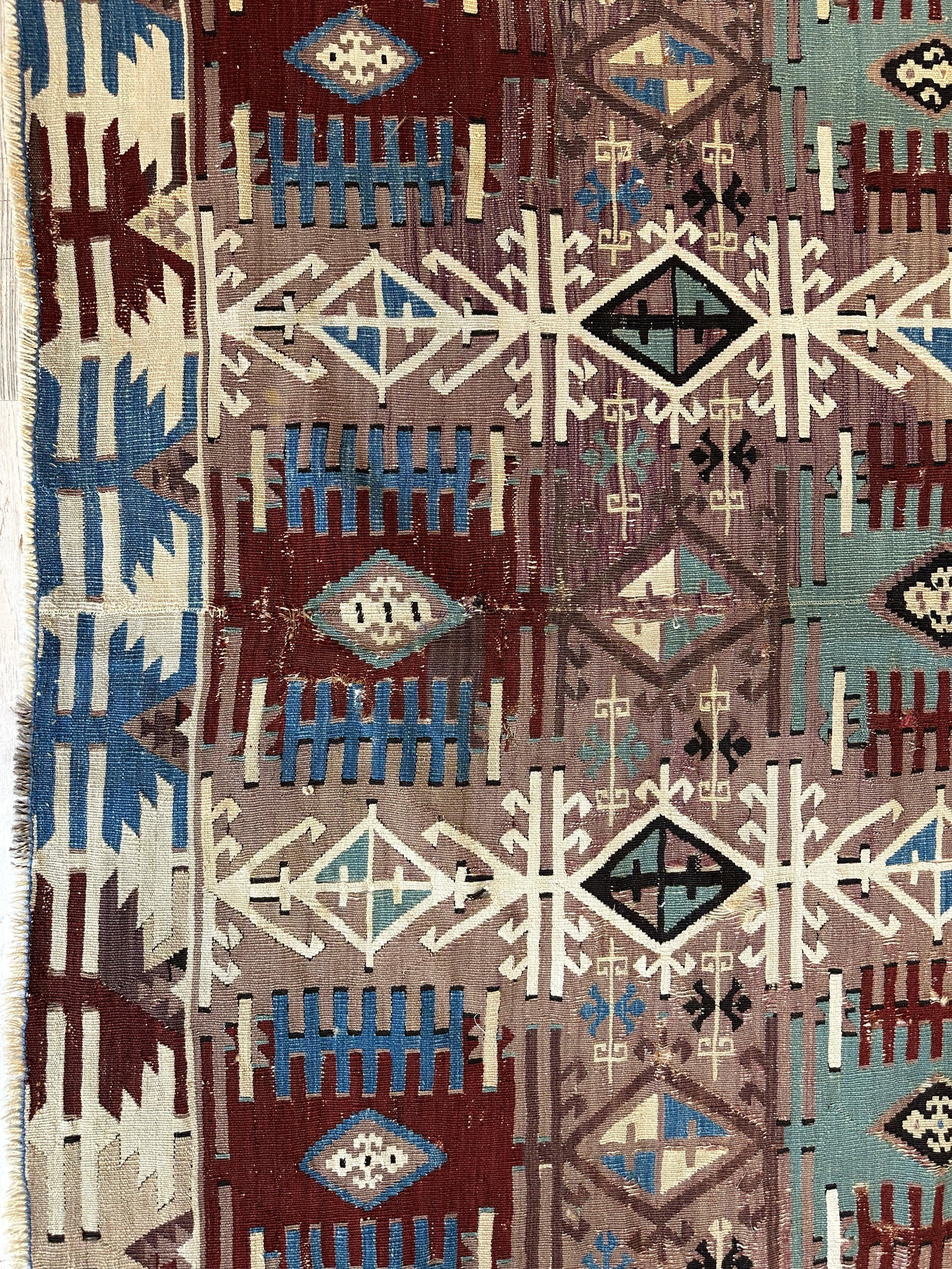 Reyhanli Anatolian 19th C Antique One Of A Kind Kilim Rug 5’ x 8’3” by Rugistan - product image 12 for Resin Society