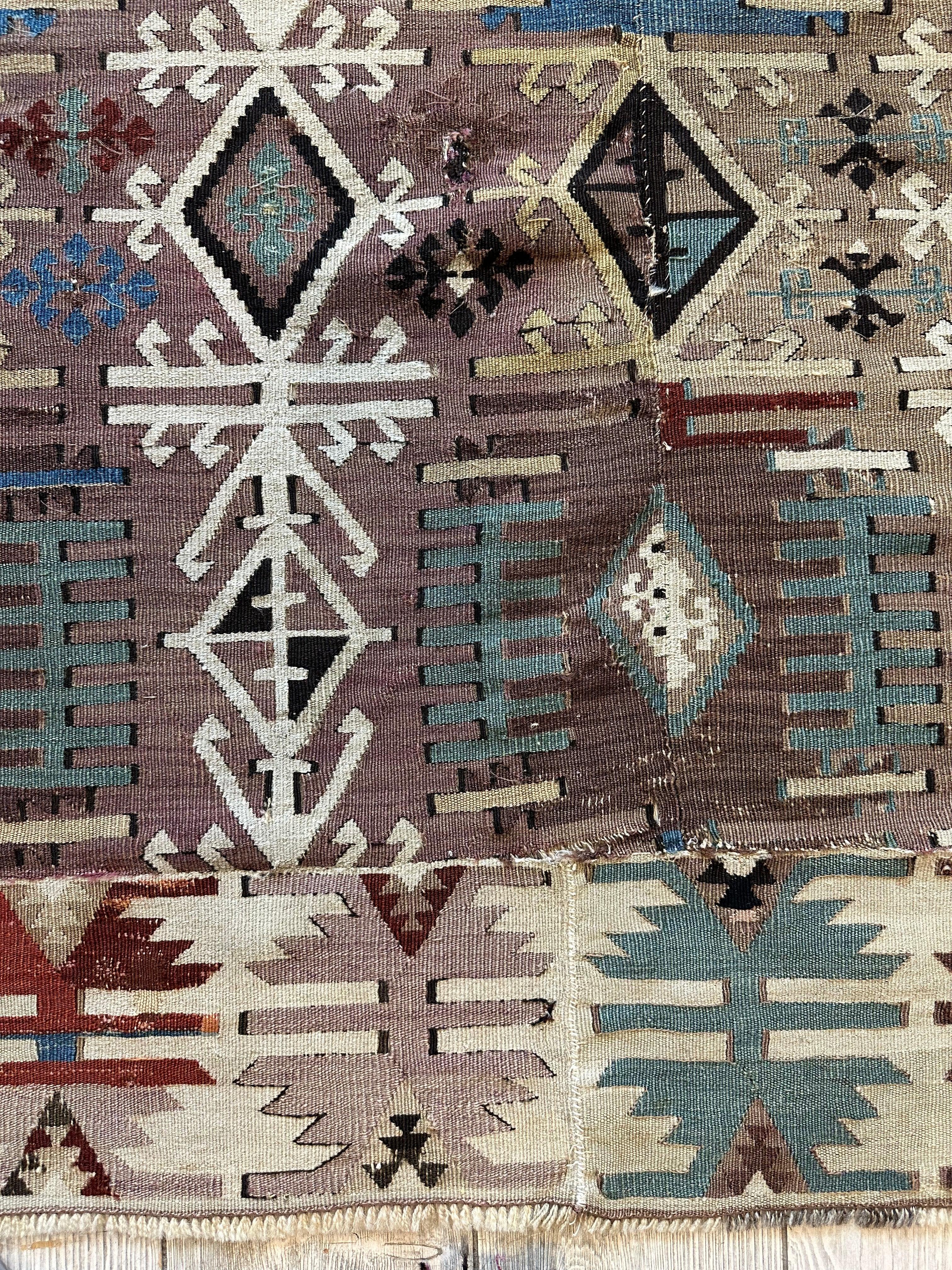 Reyhanli Anatolian 19th C Antique One Of A Kind Kilim Rug 5’ x 8’3” by Rugistan - product image 14 for Resin Society