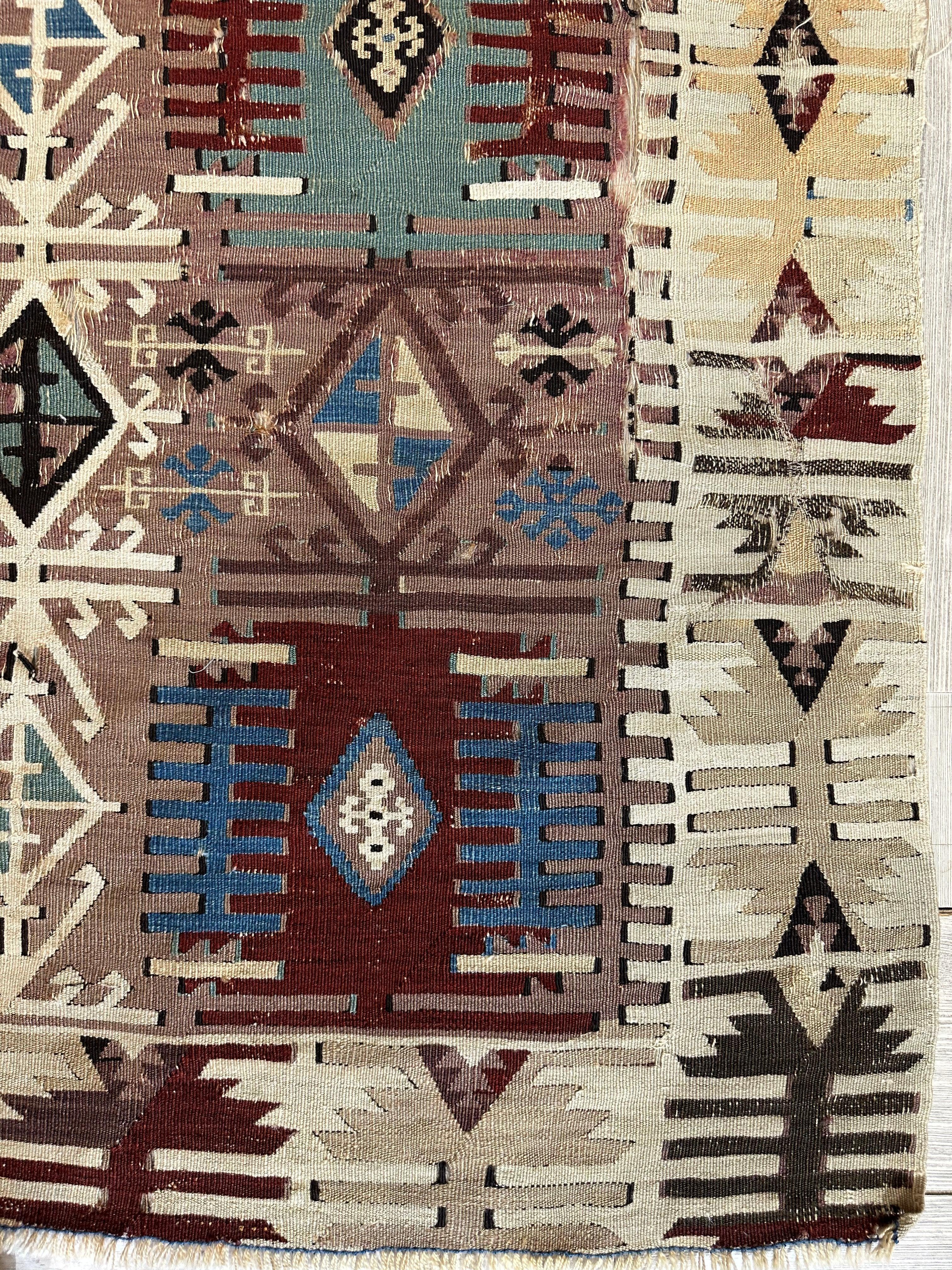 Reyhanli Anatolian 19th C Antique One Of A Kind Kilim Rug 5’ x 8’3” by Rugistan - product image 17 for Resin Society