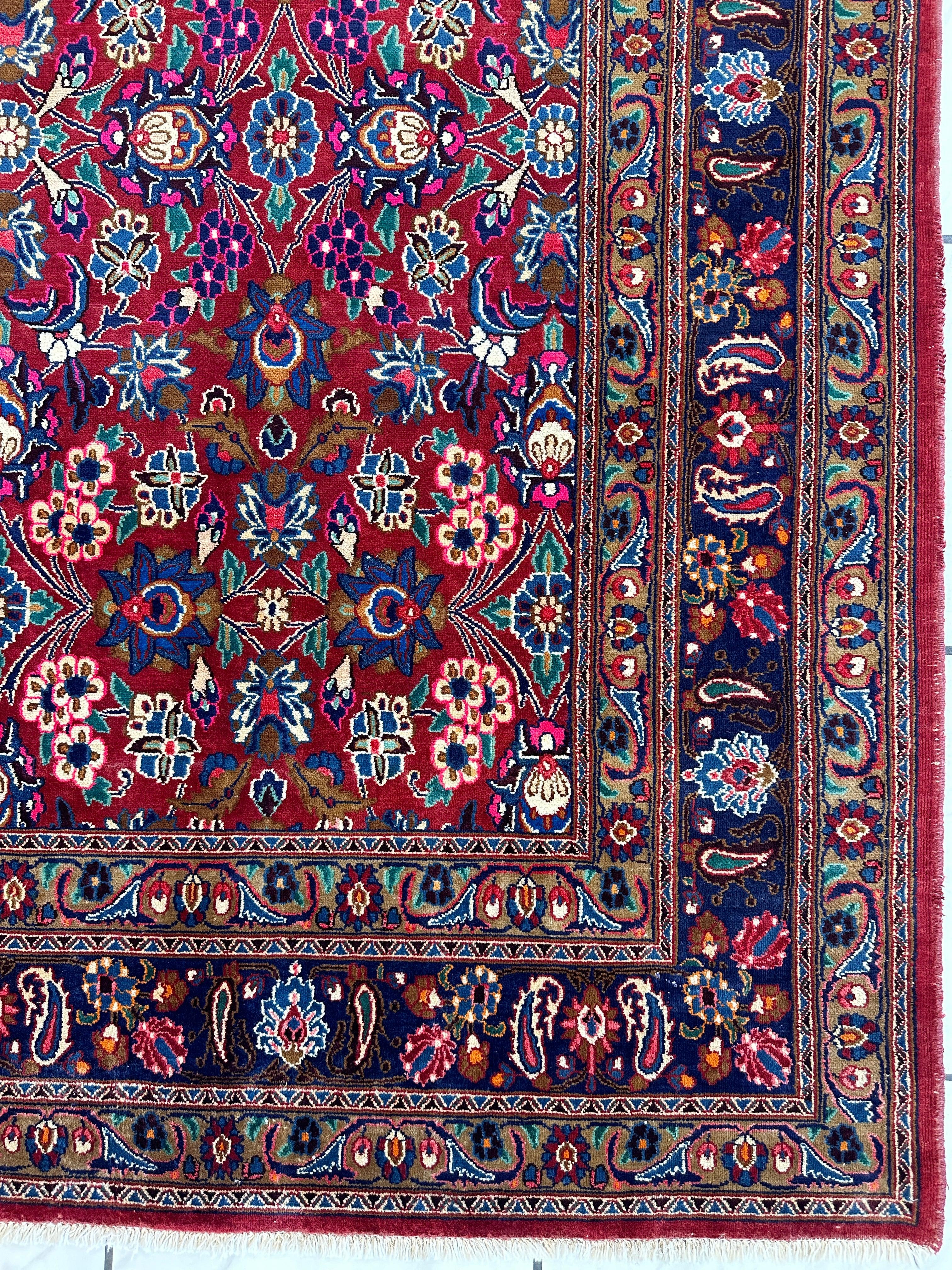 Persian Mashhad I Fine Allover Rug Wool 7 x 10 by Rugistan - product image 9 for Resin Society