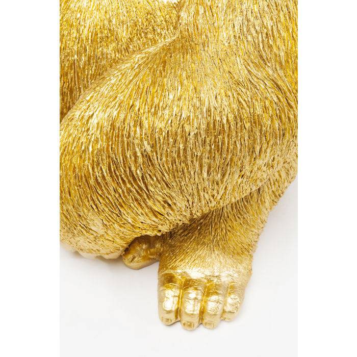 Deco Figurine Monkey Gorilla Side XL Gold 76cm