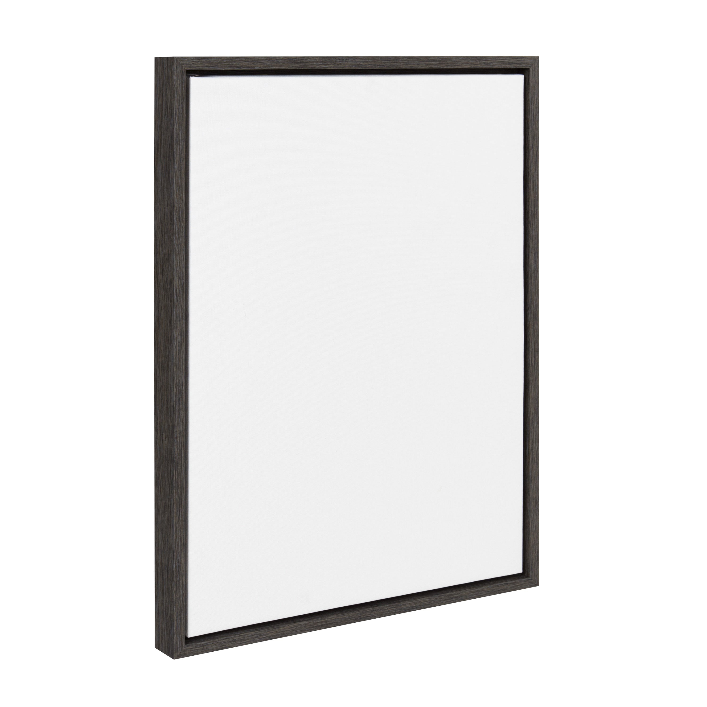 Sylvie Blank Framed Canvas 18x24 with black modern frame on white background