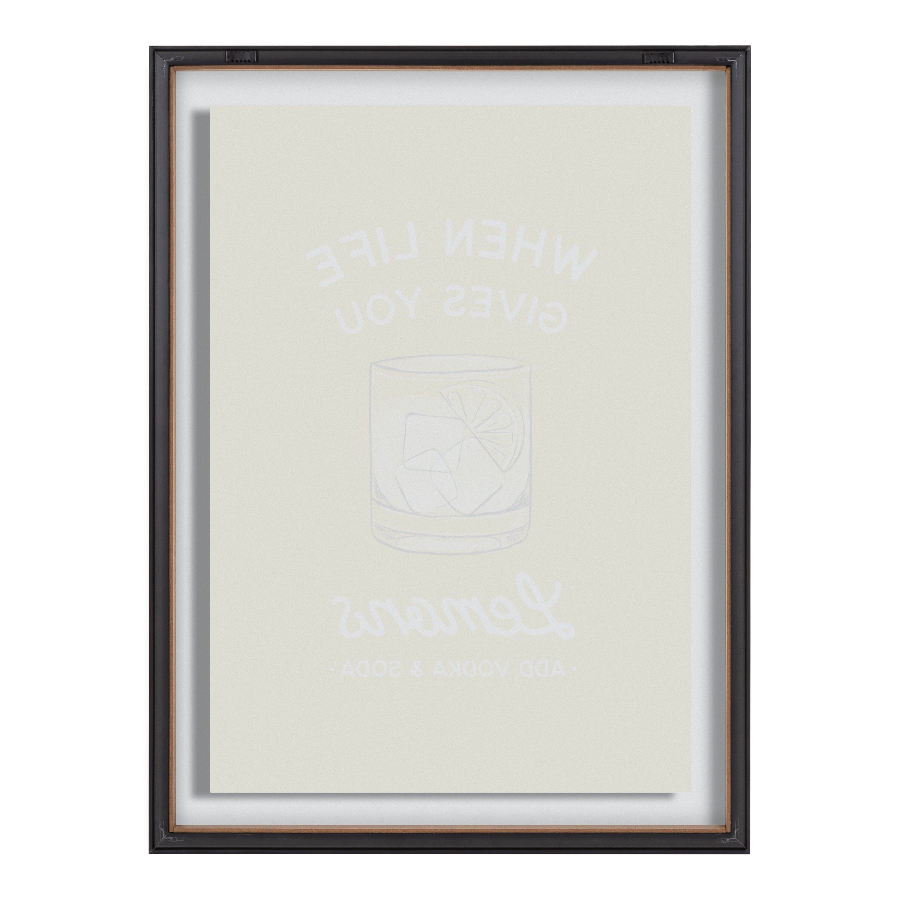Blake When Life Gives You Lemons Yellow Framed Printed Glass by The by kateandlaurel - product image 4 for Resin Society
