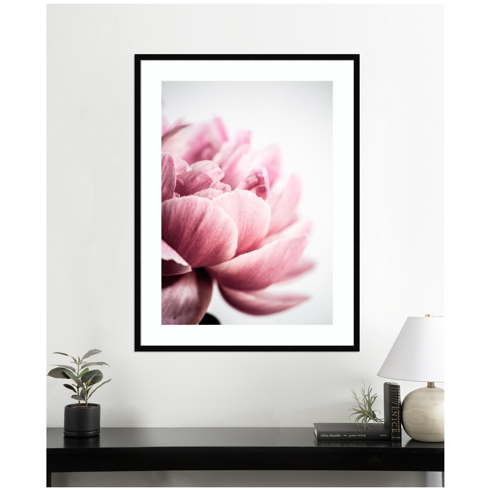 Pink Peony No1 by Mareike Bohmer Framed Wall Art Print