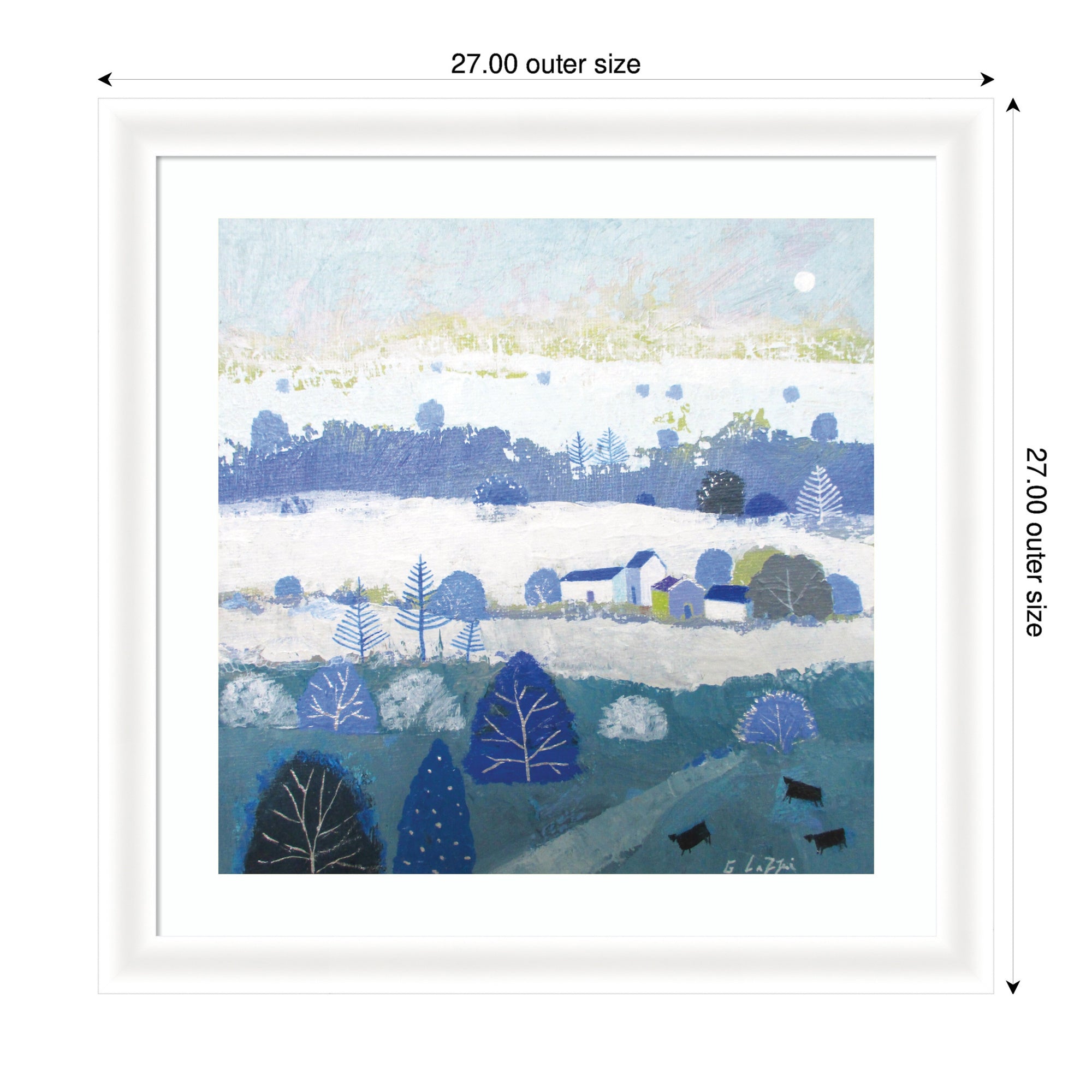 Framed Art Winter Dales by Giuliana Lazzerini