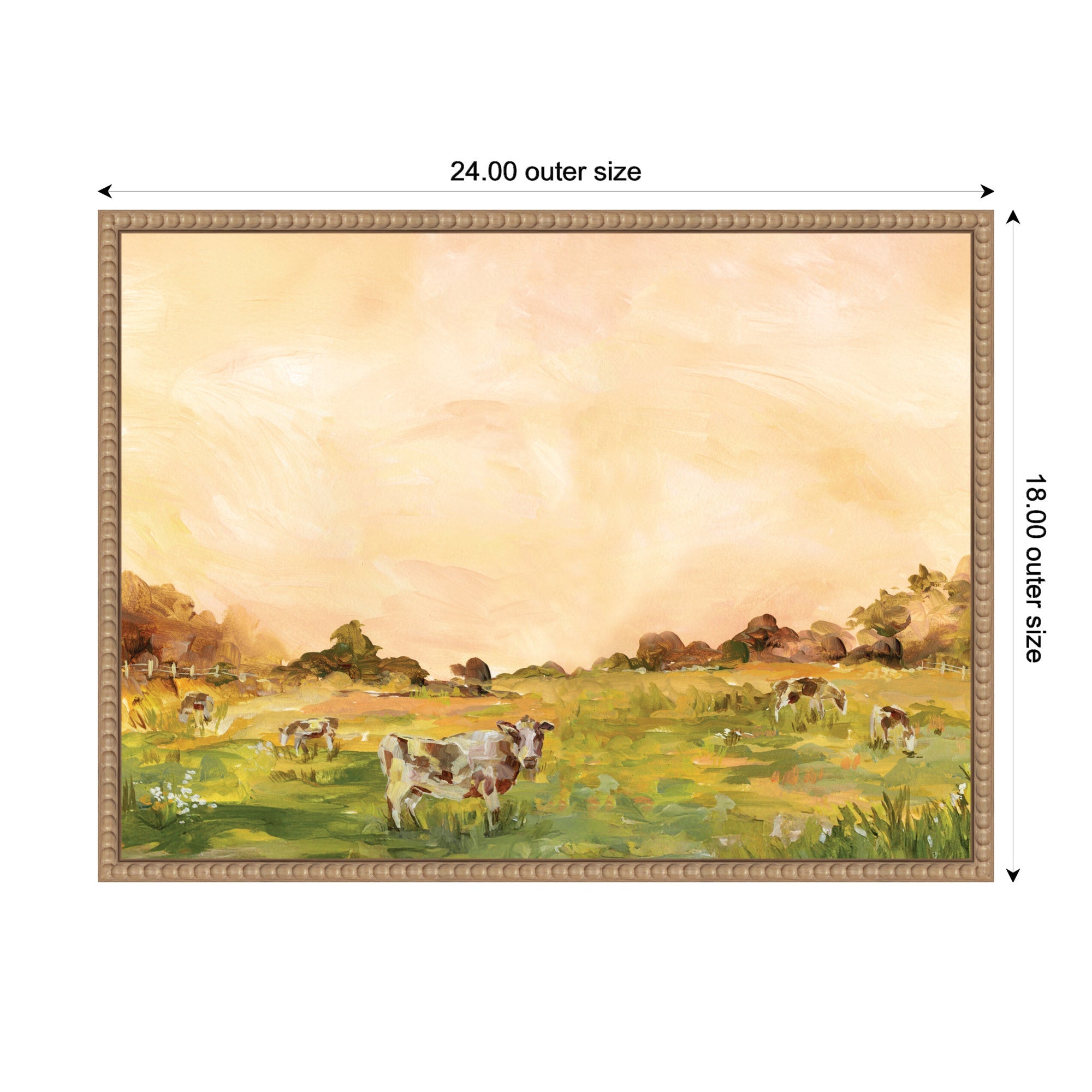 AQ Cows by Annie Quigley Framed Canvas Wall Art Print