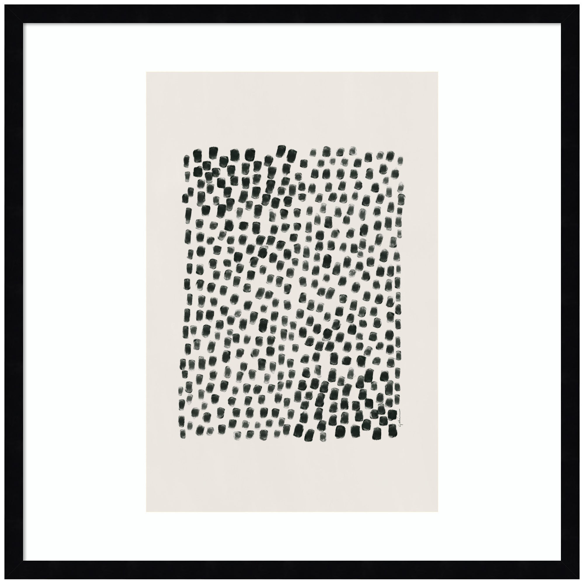 Abstract Black by Gabrielly Guedes Framed Wall Art Print