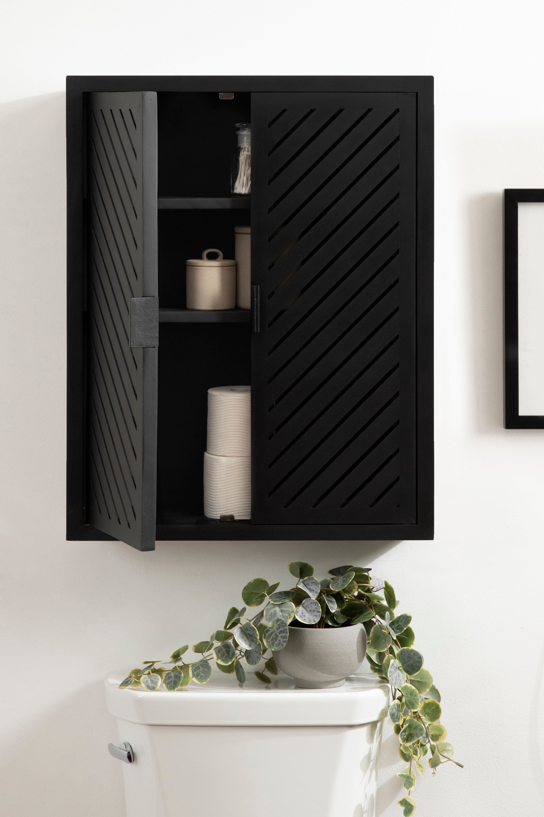 Mezzeta Tall Wood Bath Cabinet