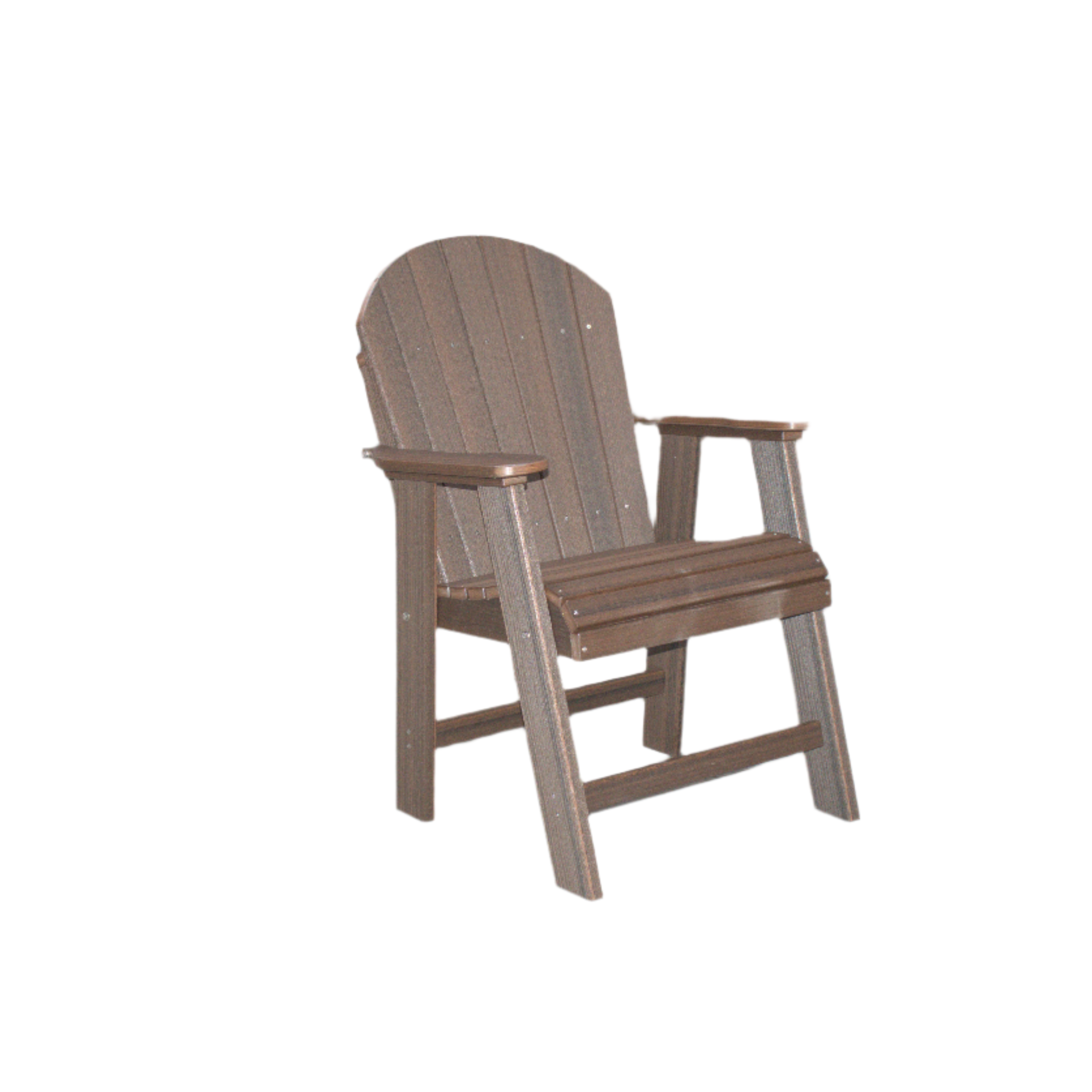 2' Standard Adirondack Chair in dining height with woodgrain poly finish