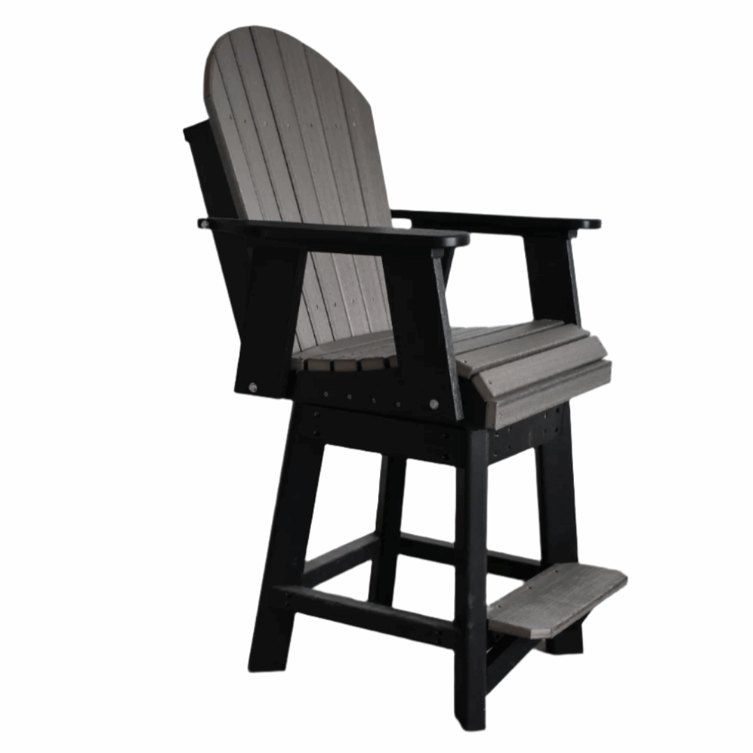 2' Swivel Adirondack Chair in counter height with woodgrain finish by Dutch Country Patio, LLC