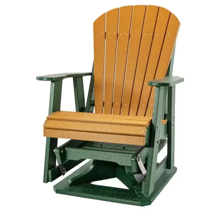 2' Swivel Glider Adirondack Chair in woodgrain finish by Dutch Country Patio LLC
