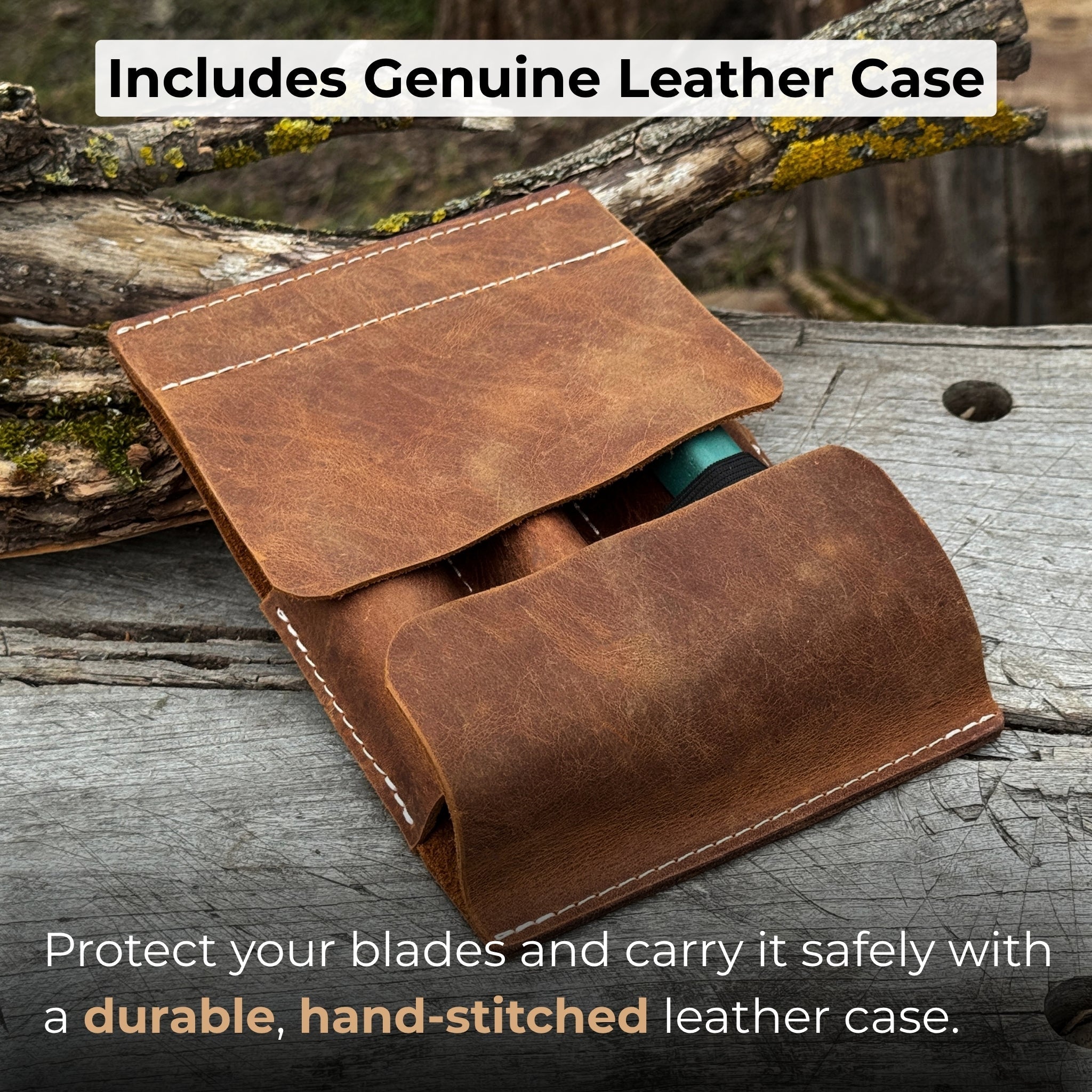 2-Piece Wood Carving Set with whittling knife and curved gouge by Sharky Forged Steel Tools