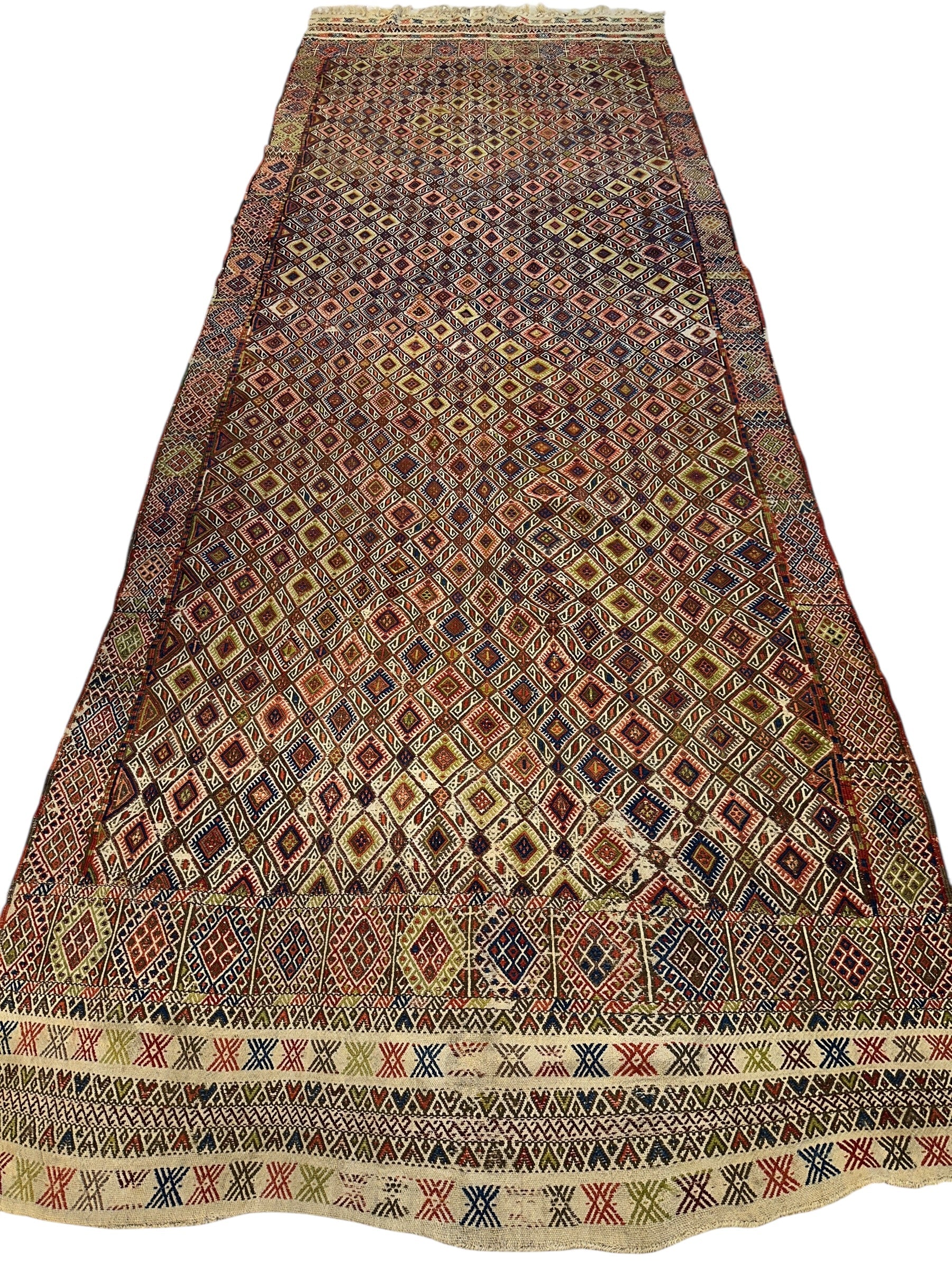 Antique Turkish Jajim Wool Rug 5’6” x 14’5” by Rugistan - product image 2 for Resin Society