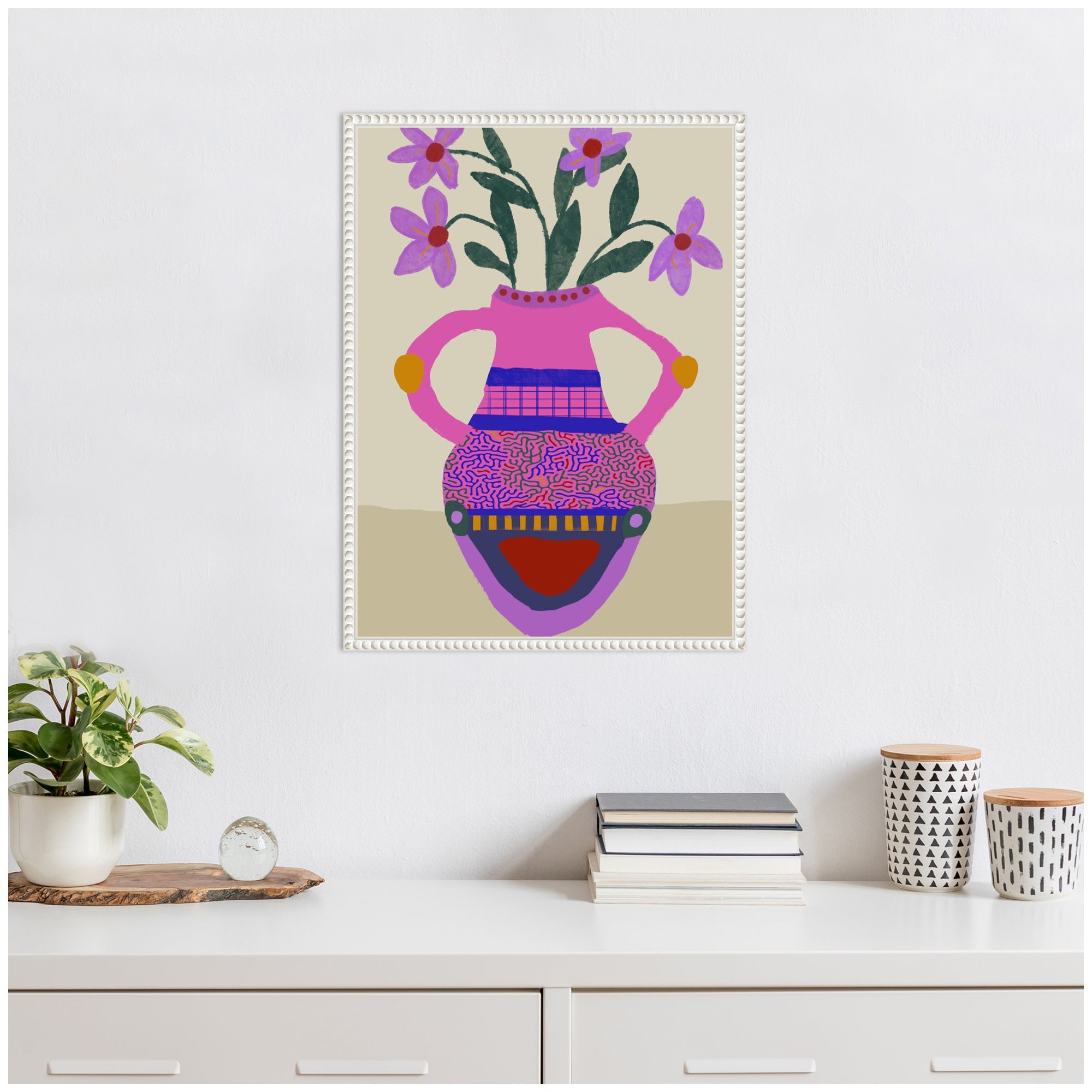 Sylvie Petals of Passion Framed Canvas by Inkheart Designs