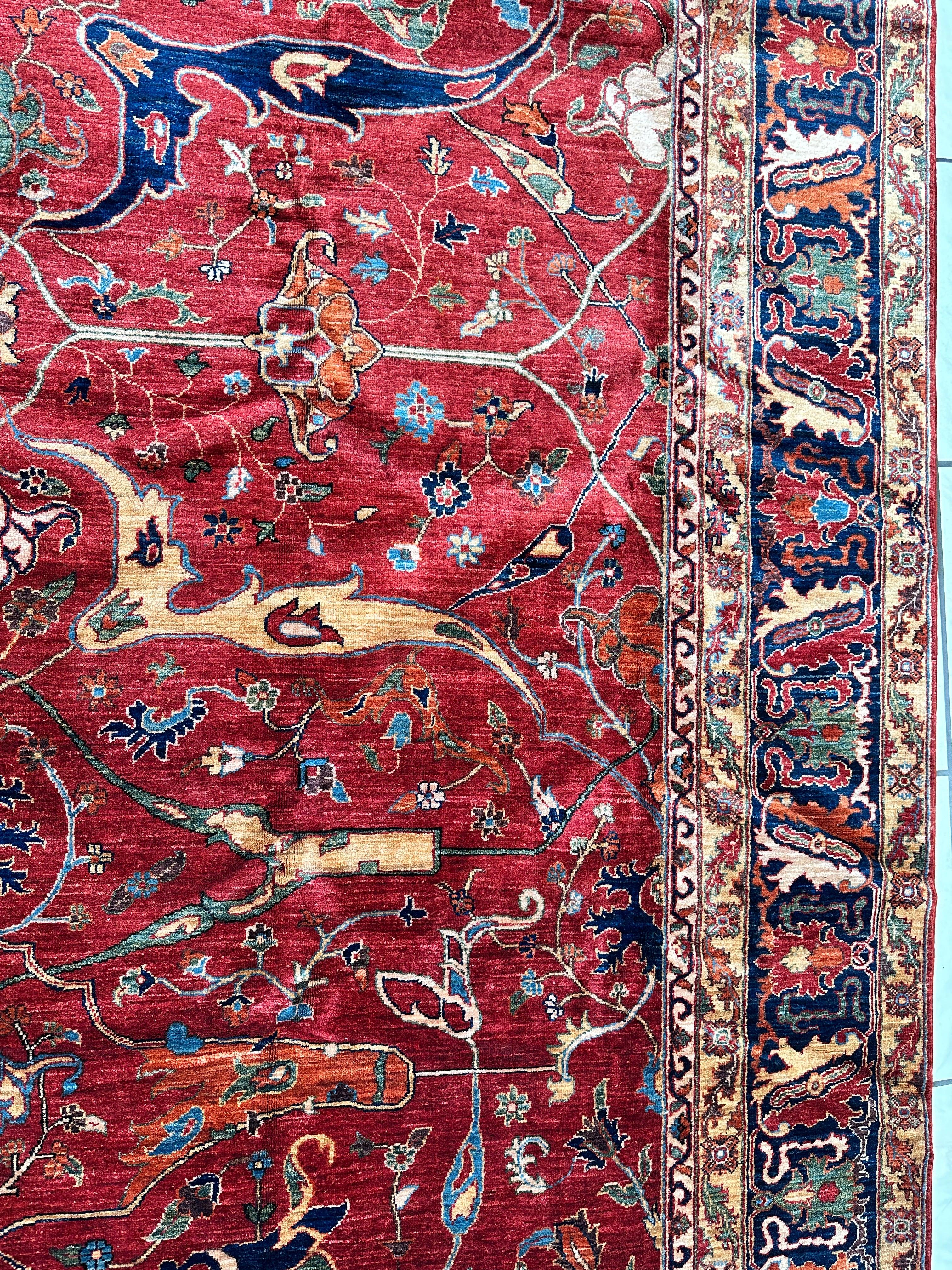 Hand-Knotted Afghani Bidjar Wool Rug – 9’x12’6” – Intricate Geometric & by Rugistan - product image 11 for Resin Society