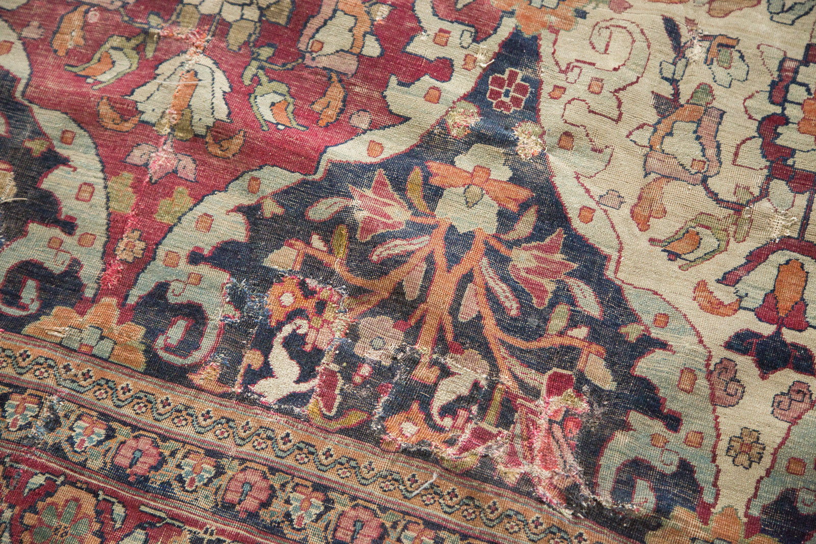 8.5x12 Unusual Antique Lavar Kerman Carpet by Old New House® - product image 9 for Resin Society