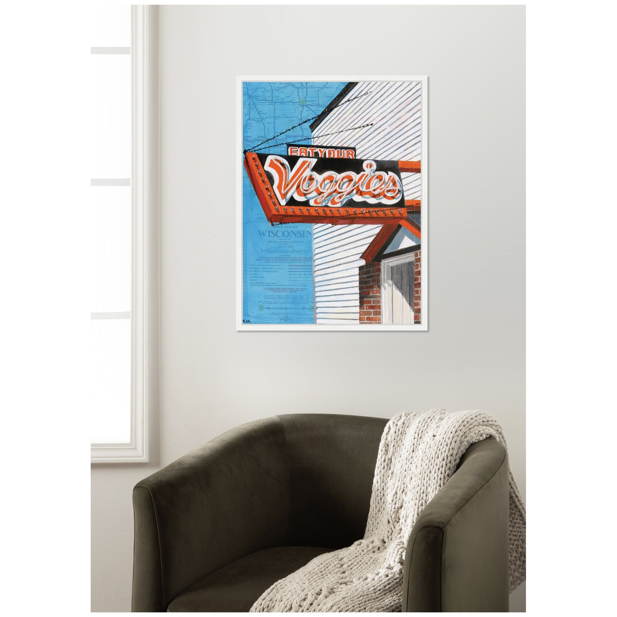 Veggies by Krista V.
Allenstein Framed Canvas Wall Art Print