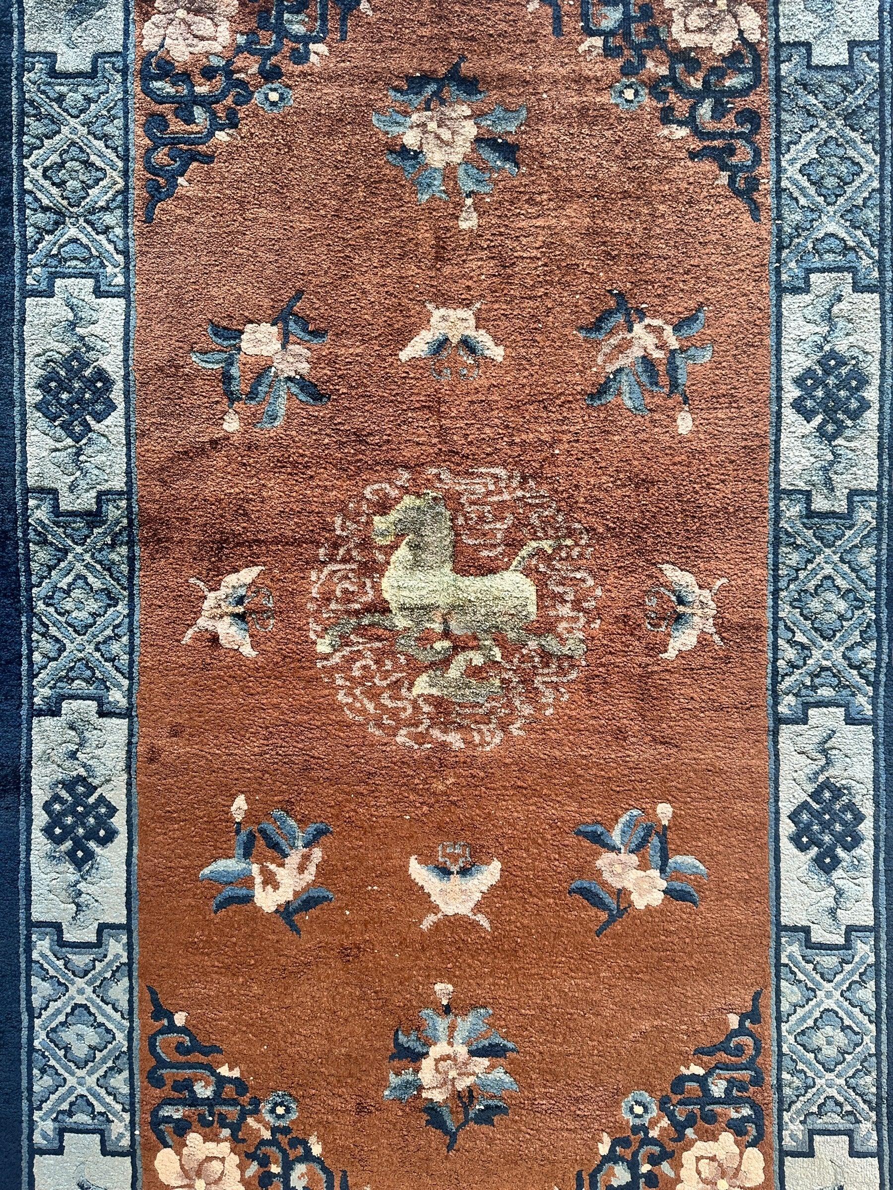 Hand-Knotted Chinese Silk Peking Rug – 3’ x 5’ – Luxurious Floral Design by Rugistan - product image 4 for Resin Society