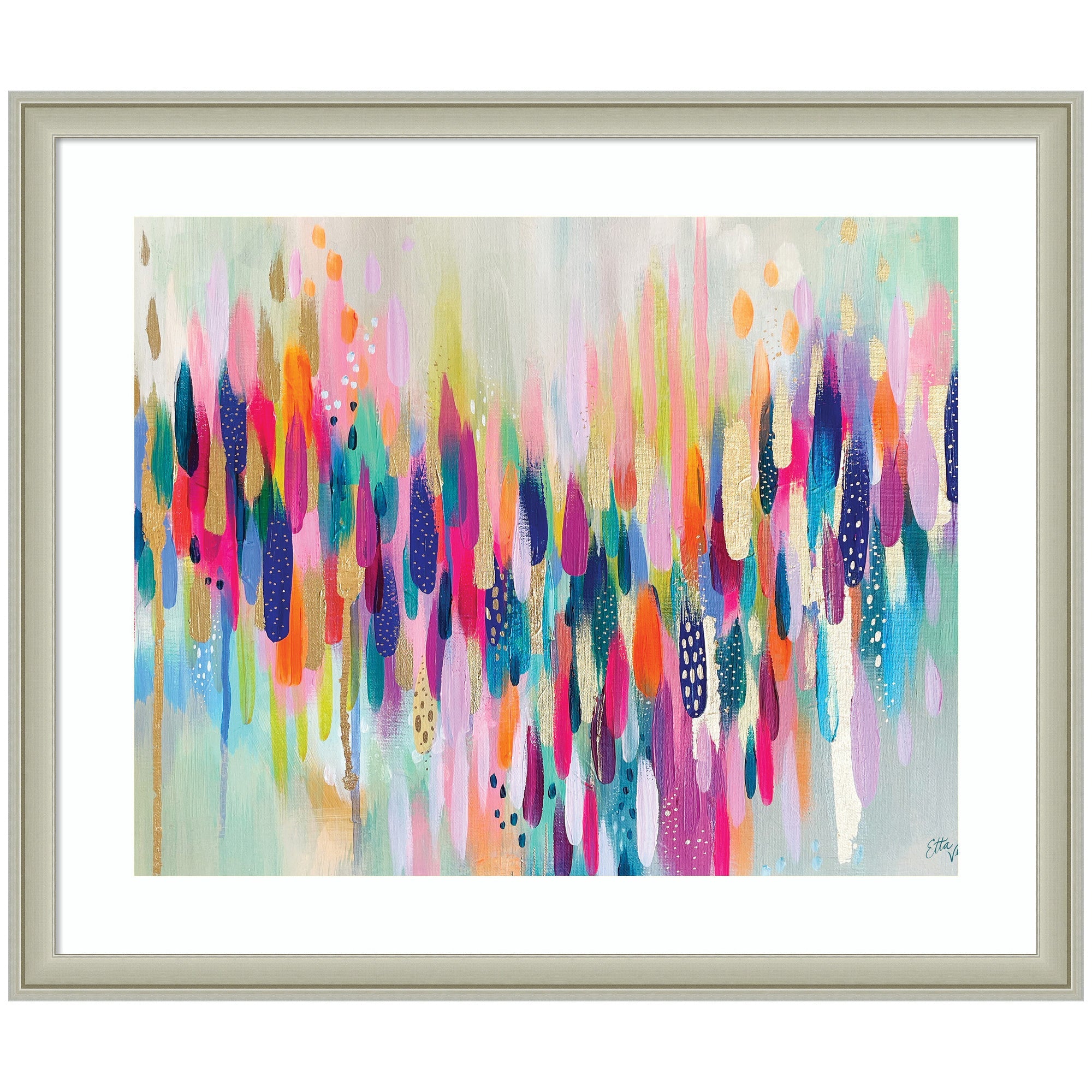 Framed Art Brushstroke 154 Horizontal by Ettavee