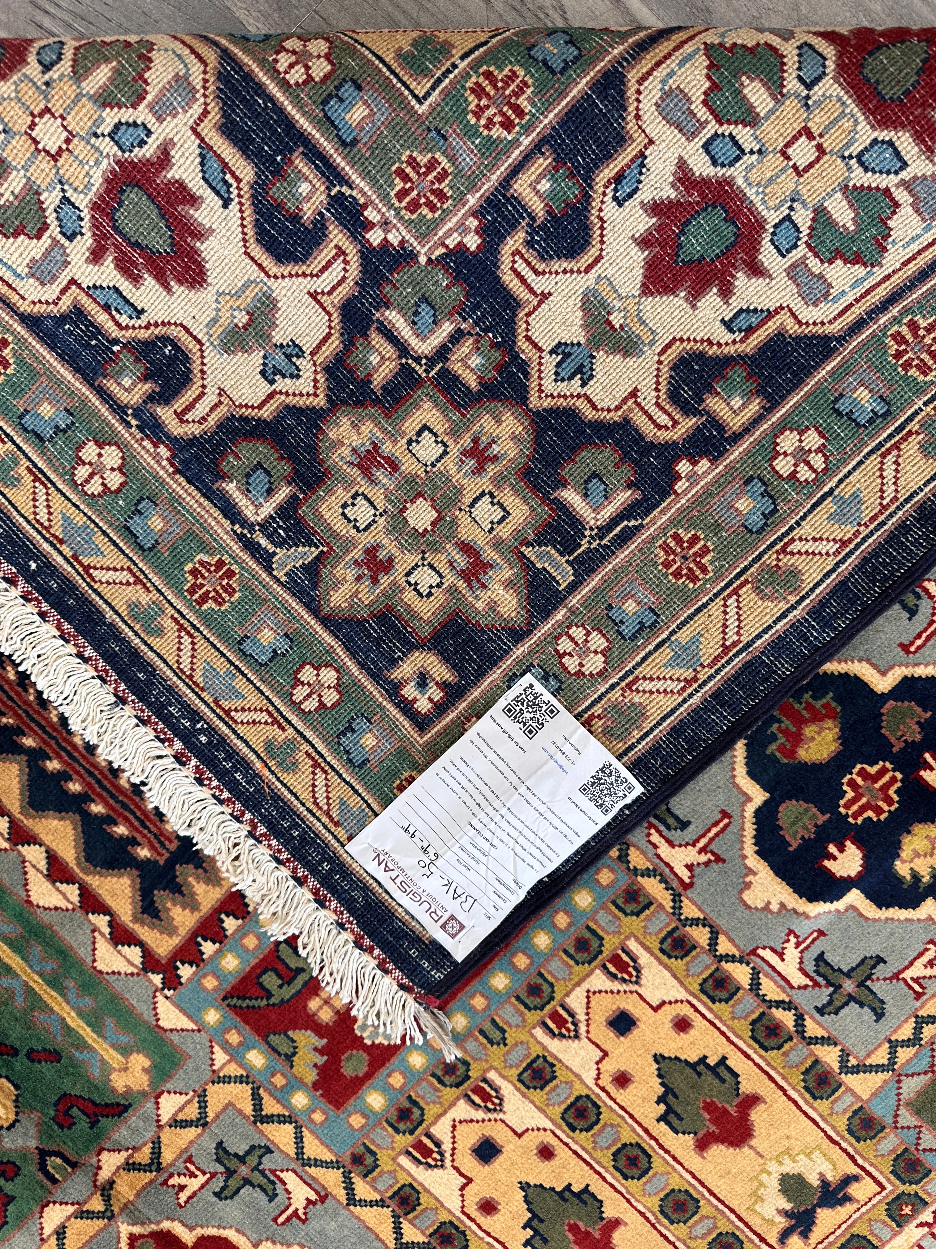 Hand-Knotted Afghani Bakhtiari Garden Rug by Rugistan - product image 7 for Resin Society