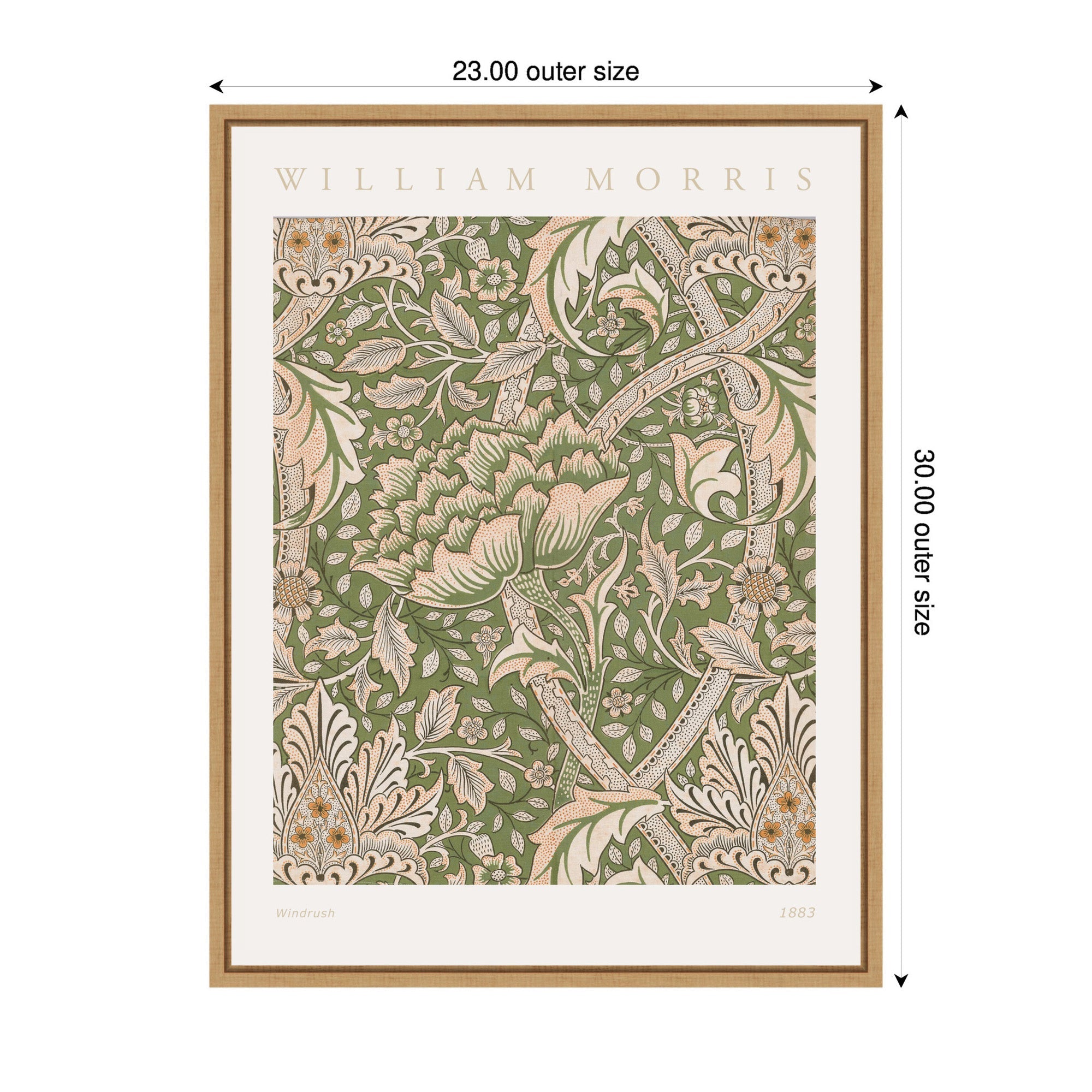 Sylvie Poster William Morris Windrush 1883 Framed Canvas by The Art Institute of Chicago
