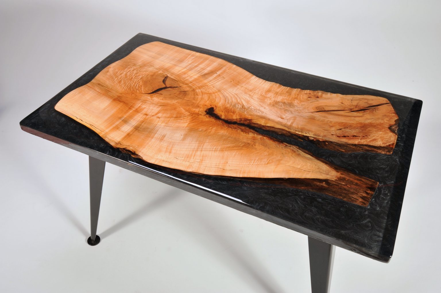 Figured Norway Maple Epoxy Table/Desk by Enrico Bartolini - product image 2 for Resin Society