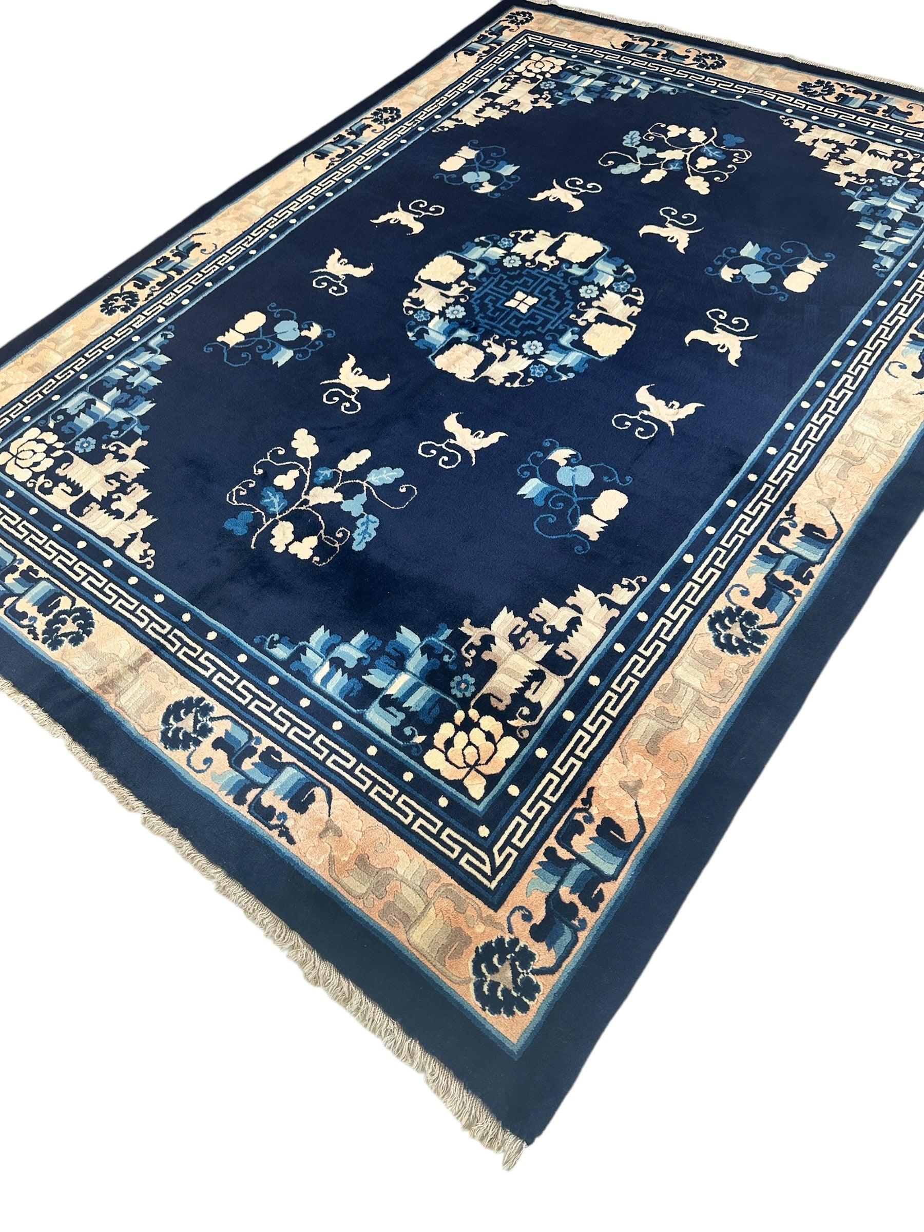 Hand-Knotted Antique Chinese Peking Wool Rug – 5’6” x 7’6” – Full Pile by Rugistan - product image 5 for Resin Society