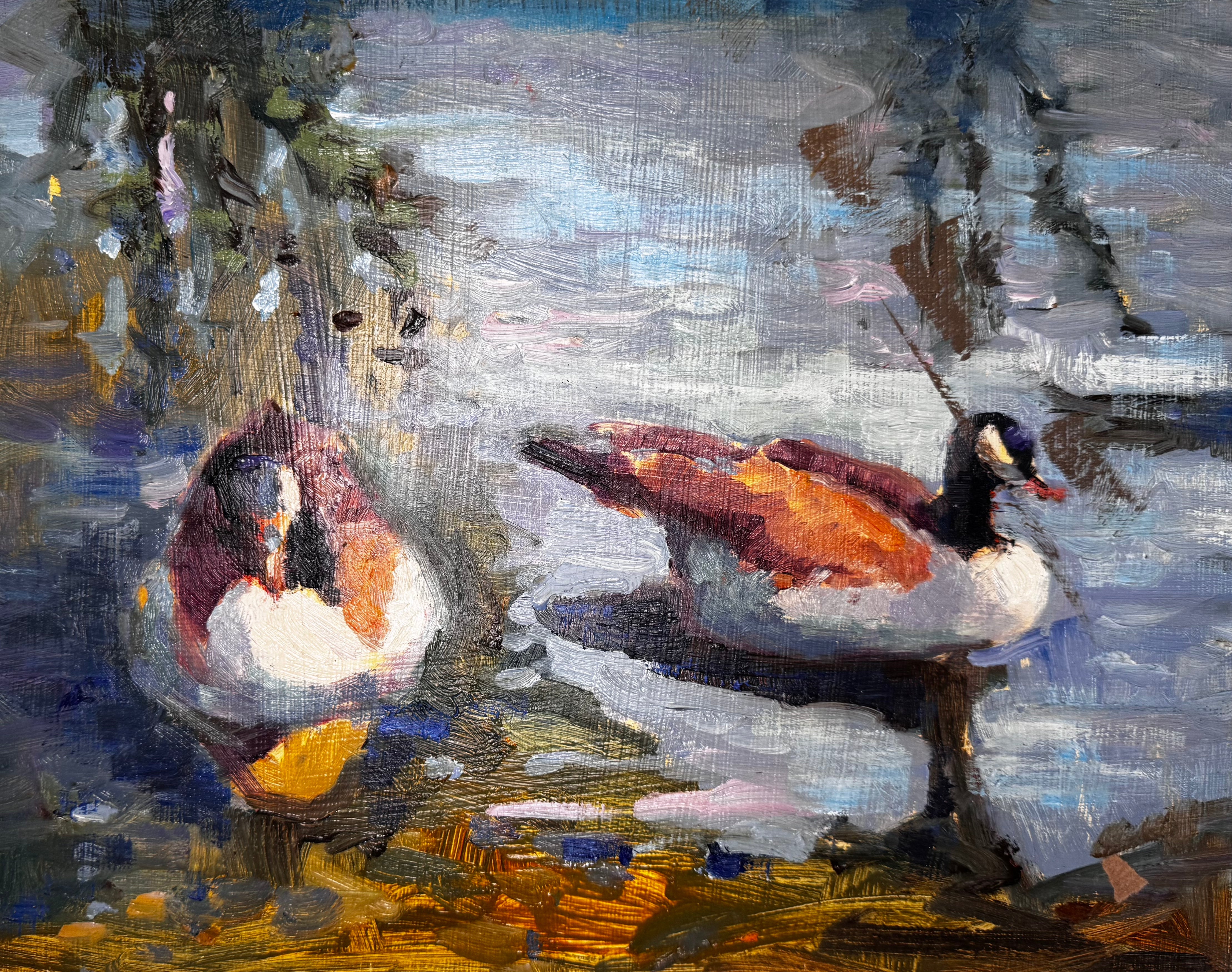 Plein air plein painting titled Twenty Five by John Beard Collection, 11x14 inches on board, showing coastal landscape imagery