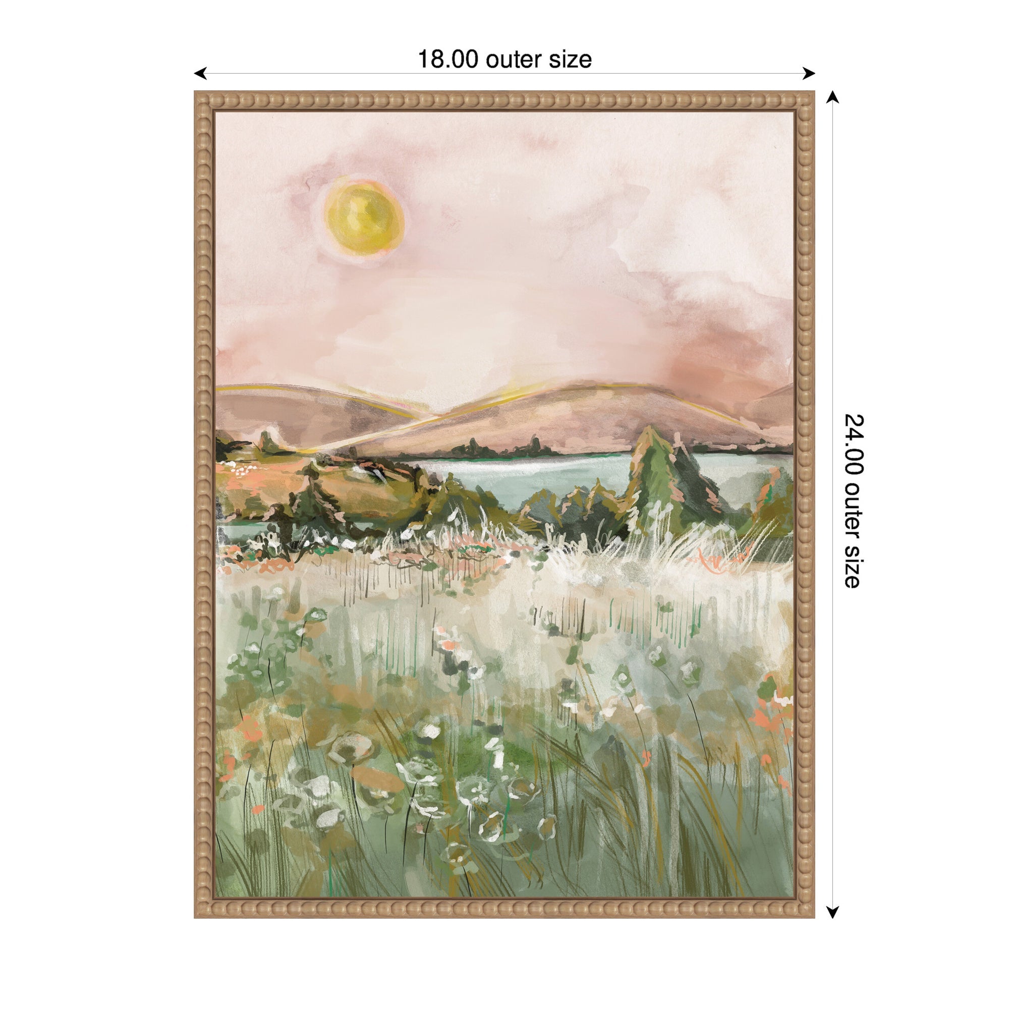 Sylvie Neutral Landscape 02 Framed Canvas by Annie Quigley