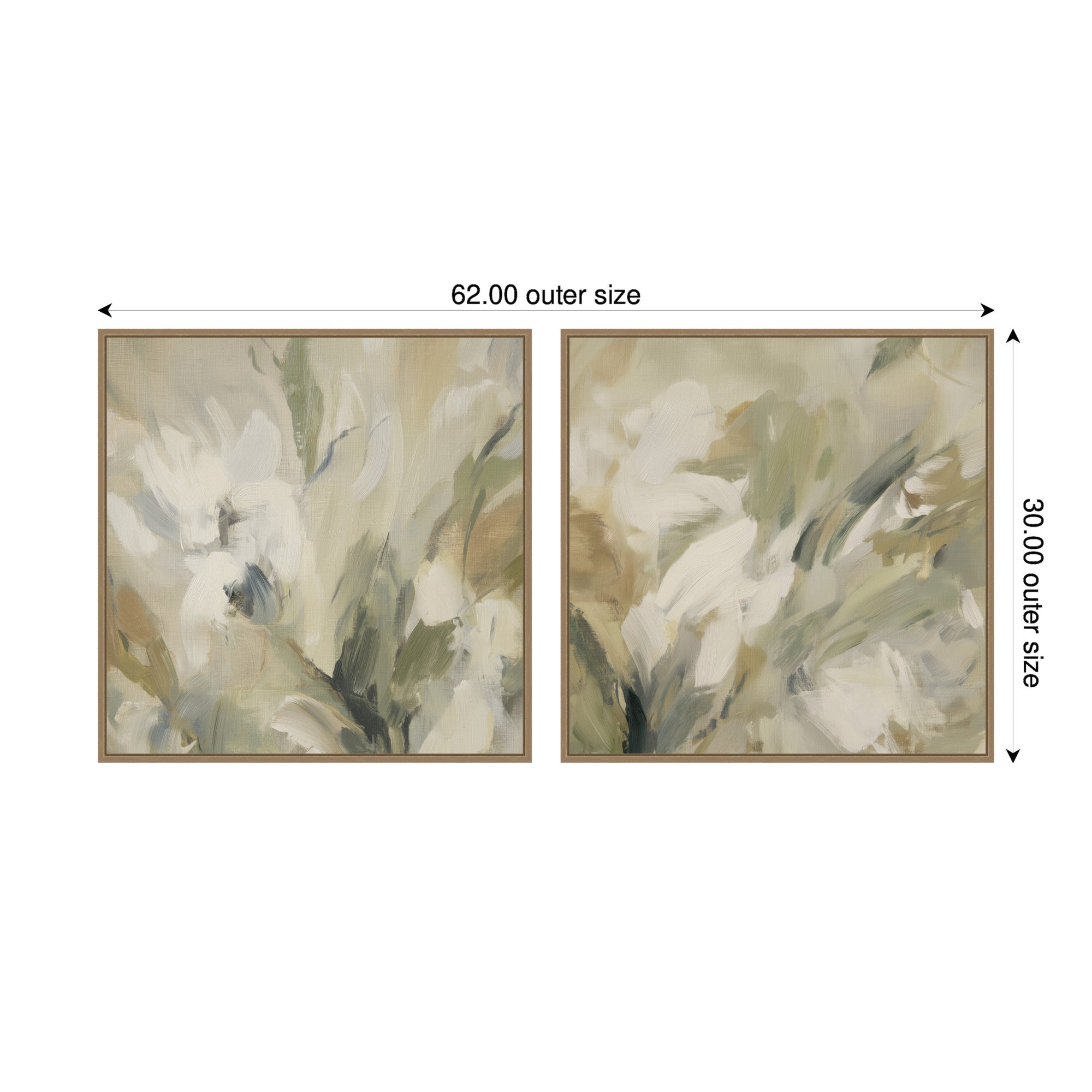 Olive Bloom No.
3 & No.
2 2 Piece Framed Canvas Wall Art Set by Amy Lighthall
