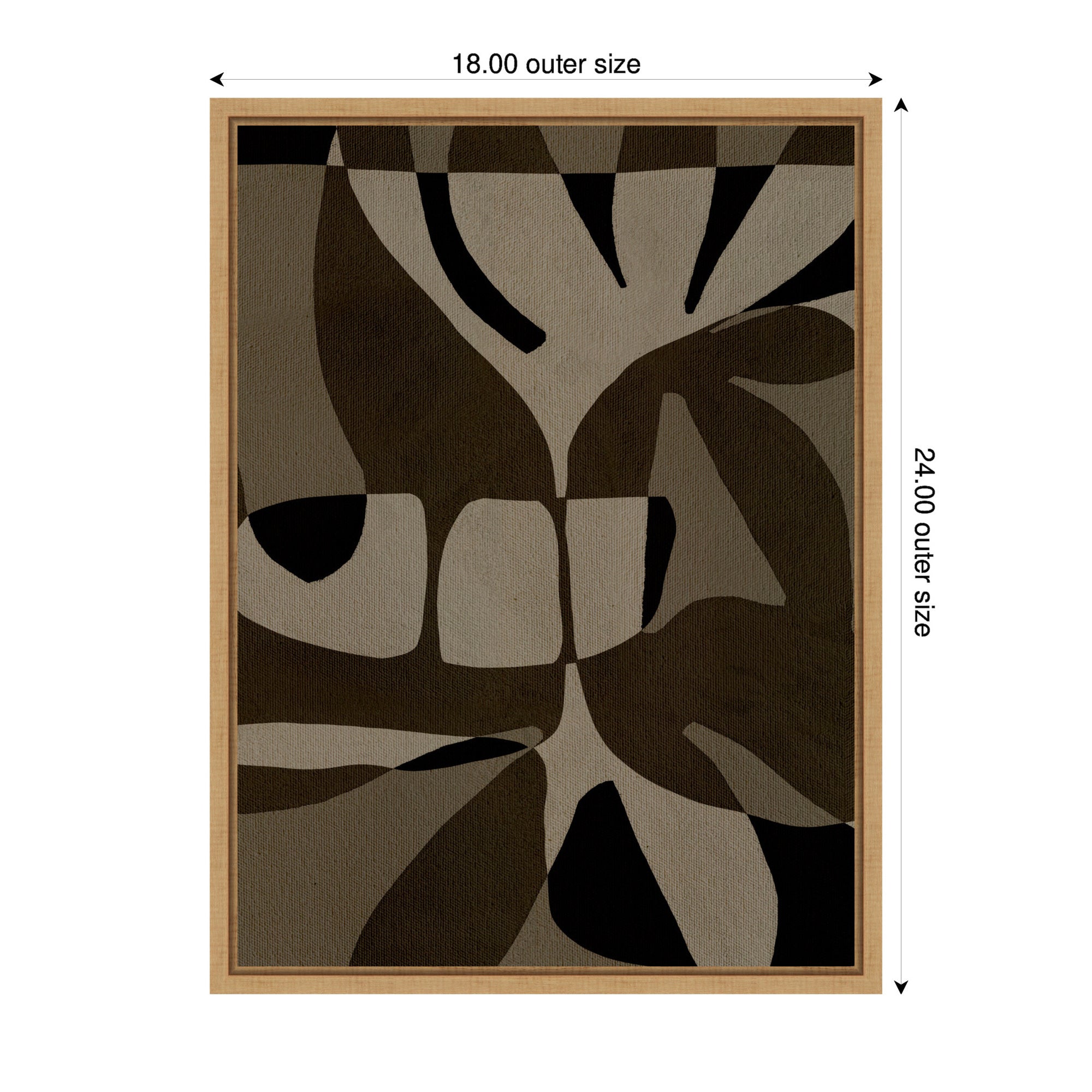 Sylvie Contour 2 Framed Canvas by Shatha Al Dafai
