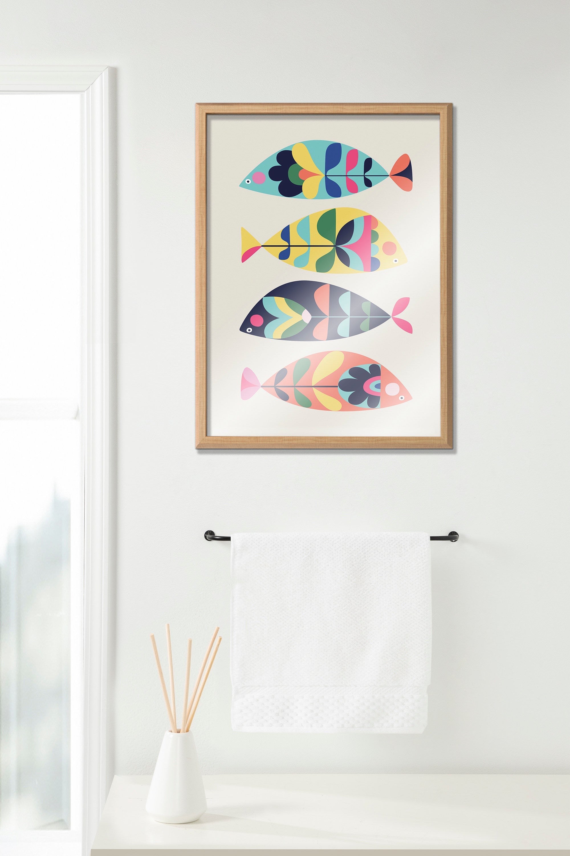 Blake MCM Fish Framed Printed Glass by kateandlaurel - product image 6 for Resin Society