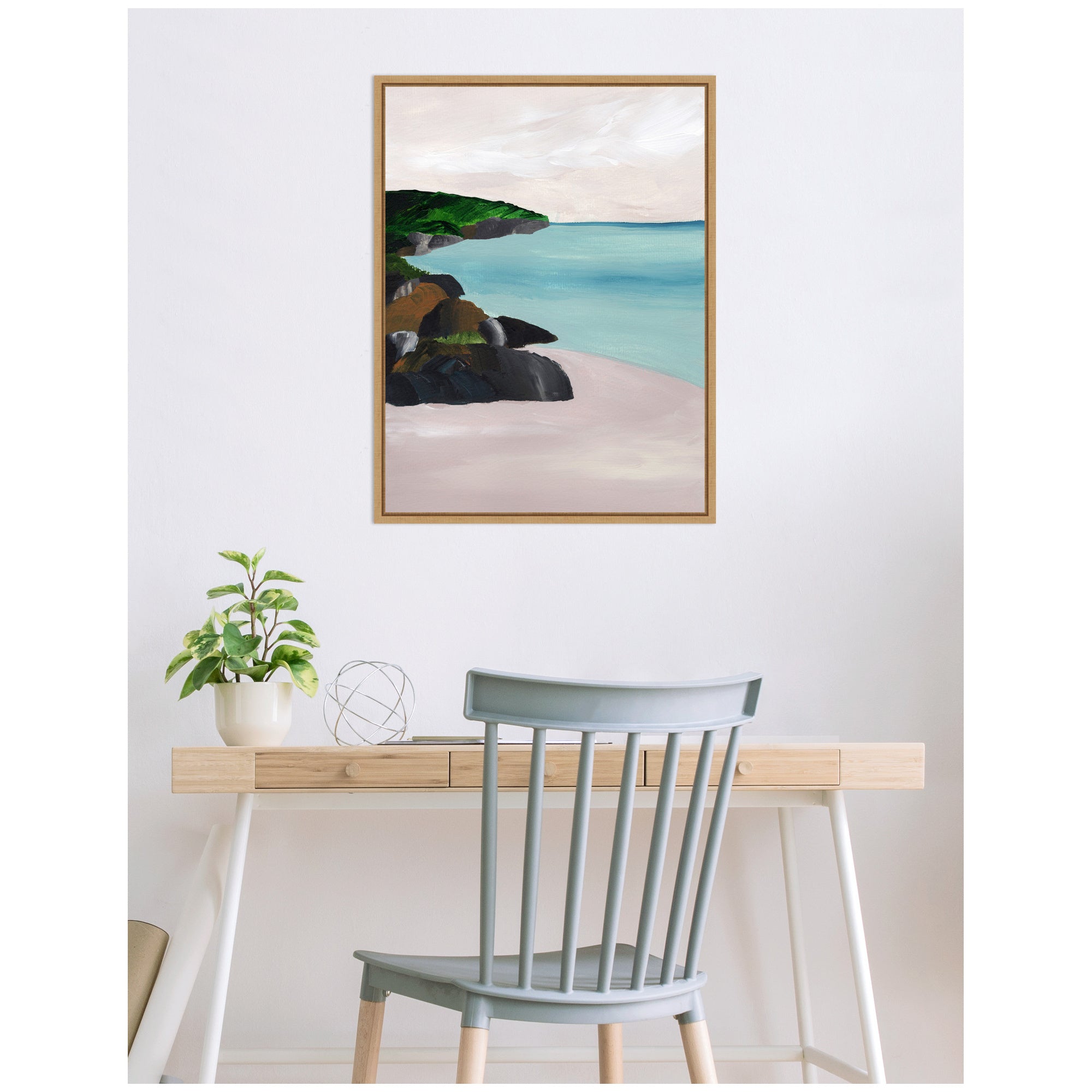 Sylvie Seascape Framed Canvas by Nikita Jariwala