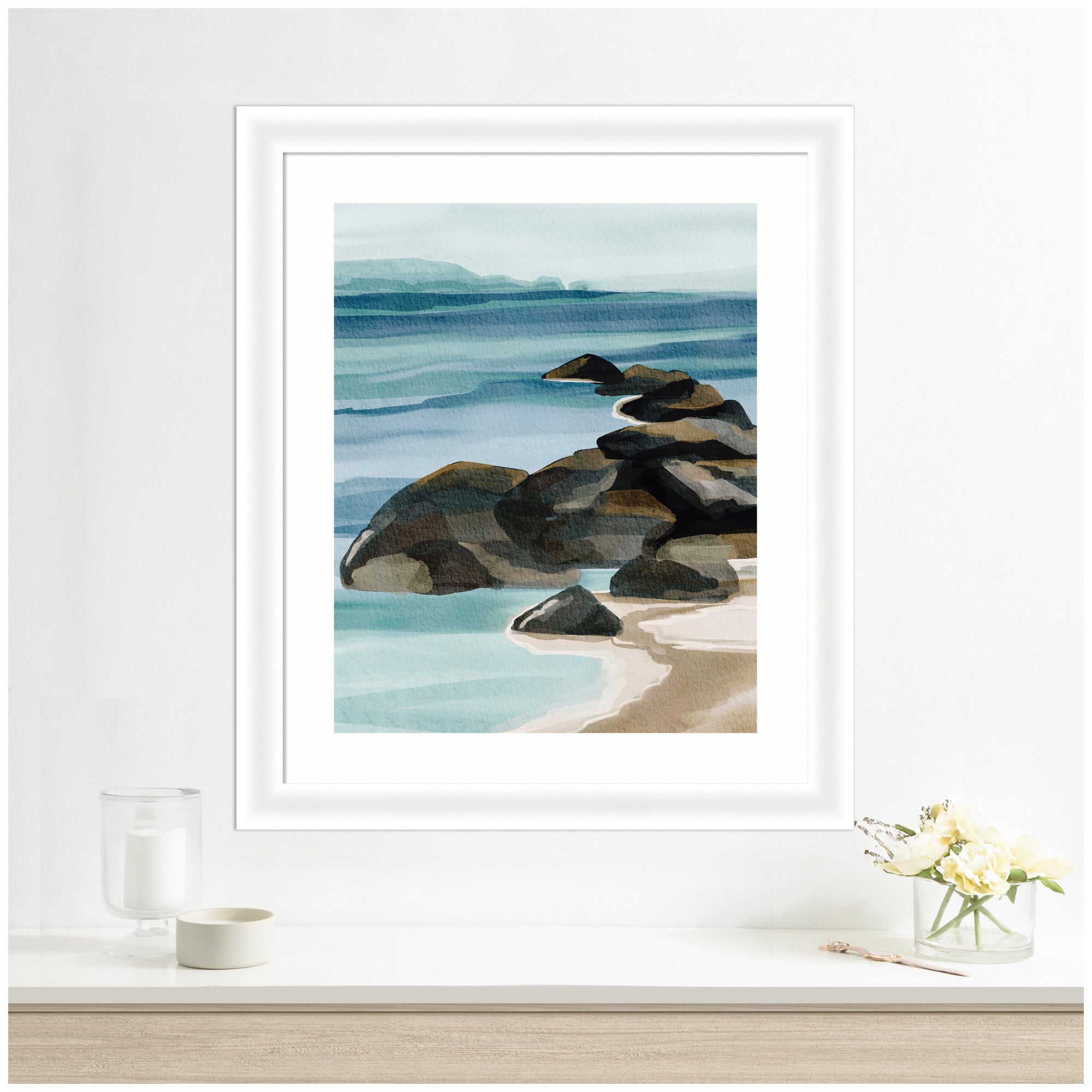 Framed Art Ocean Breeze ll by Nikita Jariwala