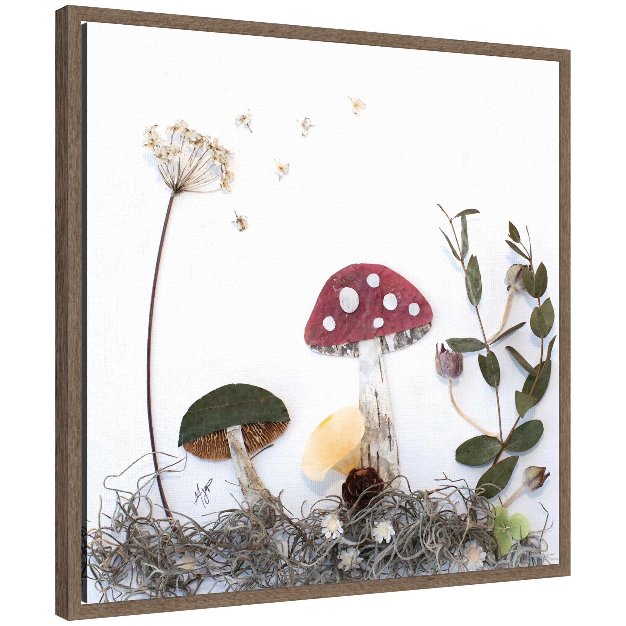 Mushroom No.
2 by Madeline Jeppesen Framed Canvas Wall Art Print