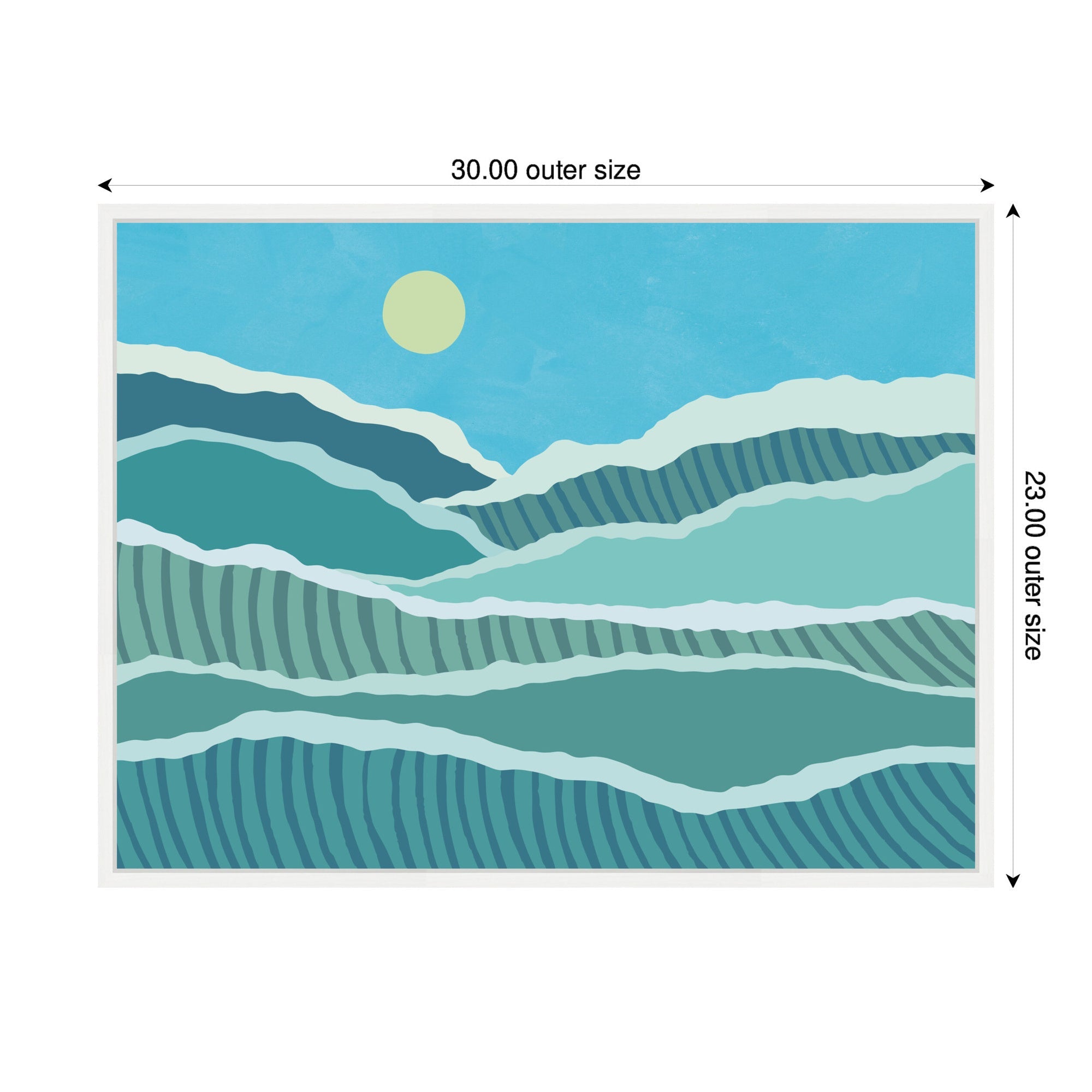 Sylvie Abstract Waves Framed Canvas by Rachel Lee
