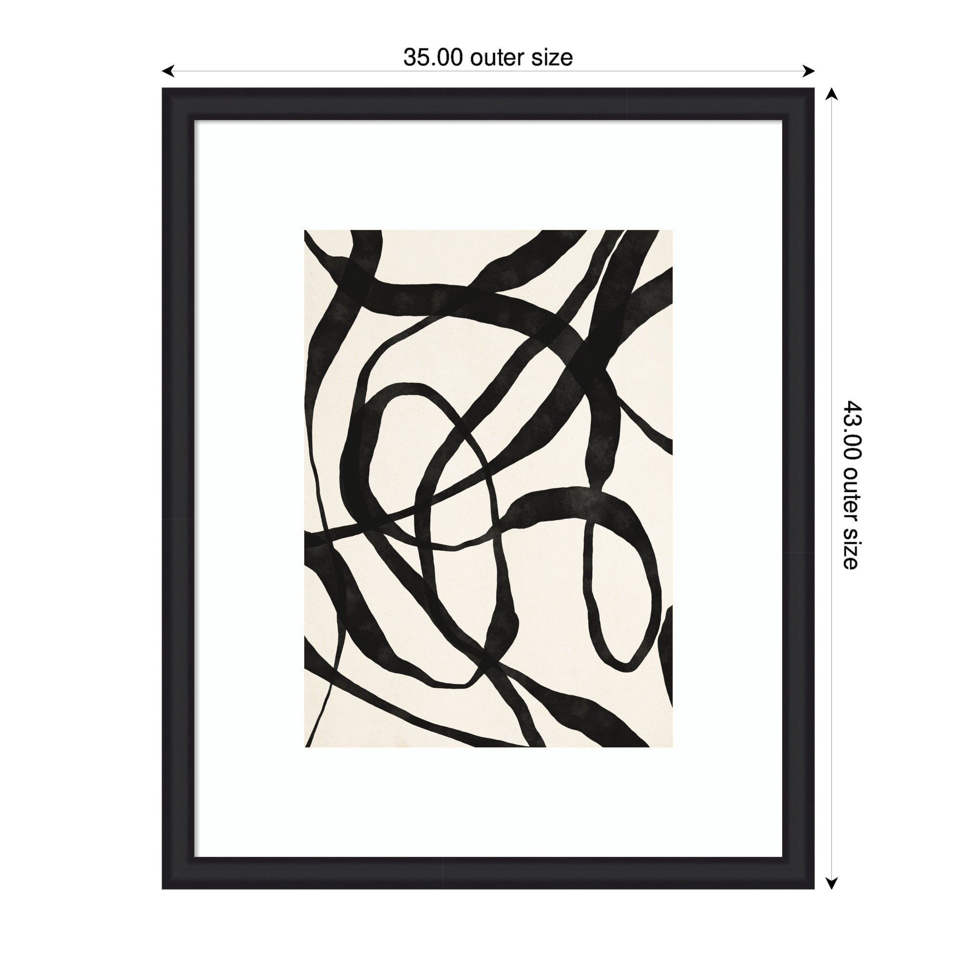 Framed Art Black Twist 4 by Alicia Bock