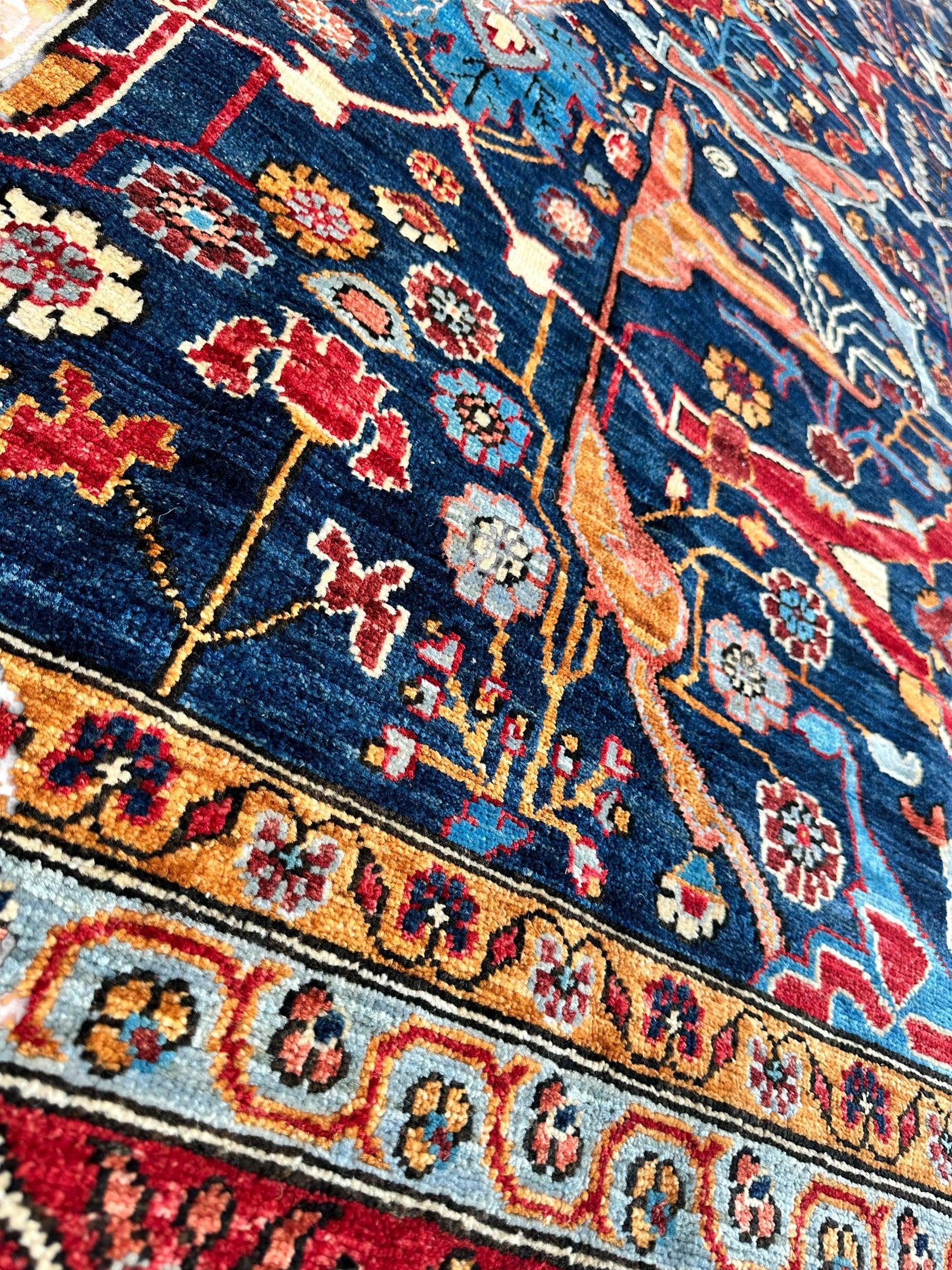 Hand-Knotted Afghani Bidjar Wool Rug – 9’x12’ – Intricate Geometric & by Rugistan - product image 4 for Resin Society