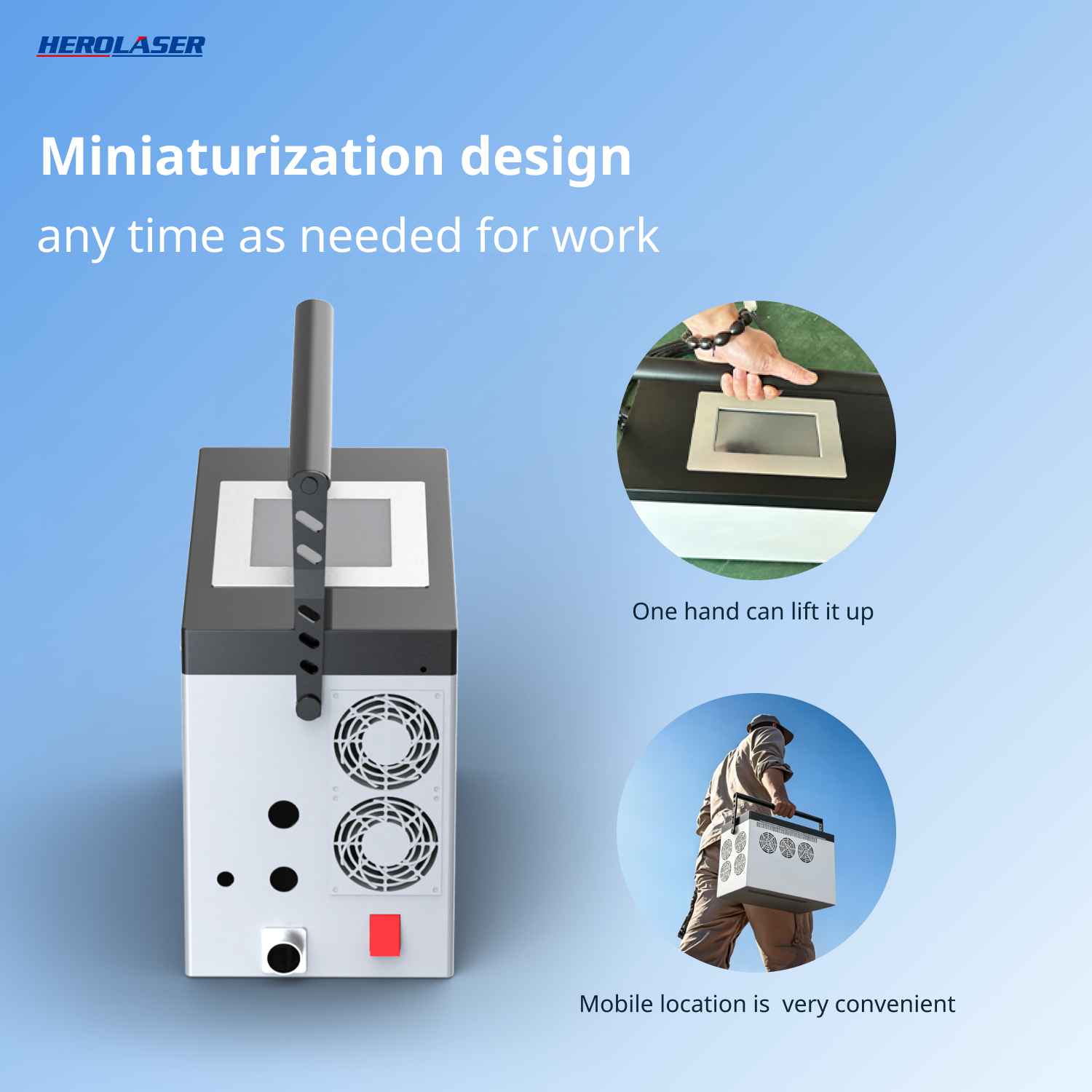 ML-QF-SS-SC-HW 100W Portable Laser Cleaning Machine