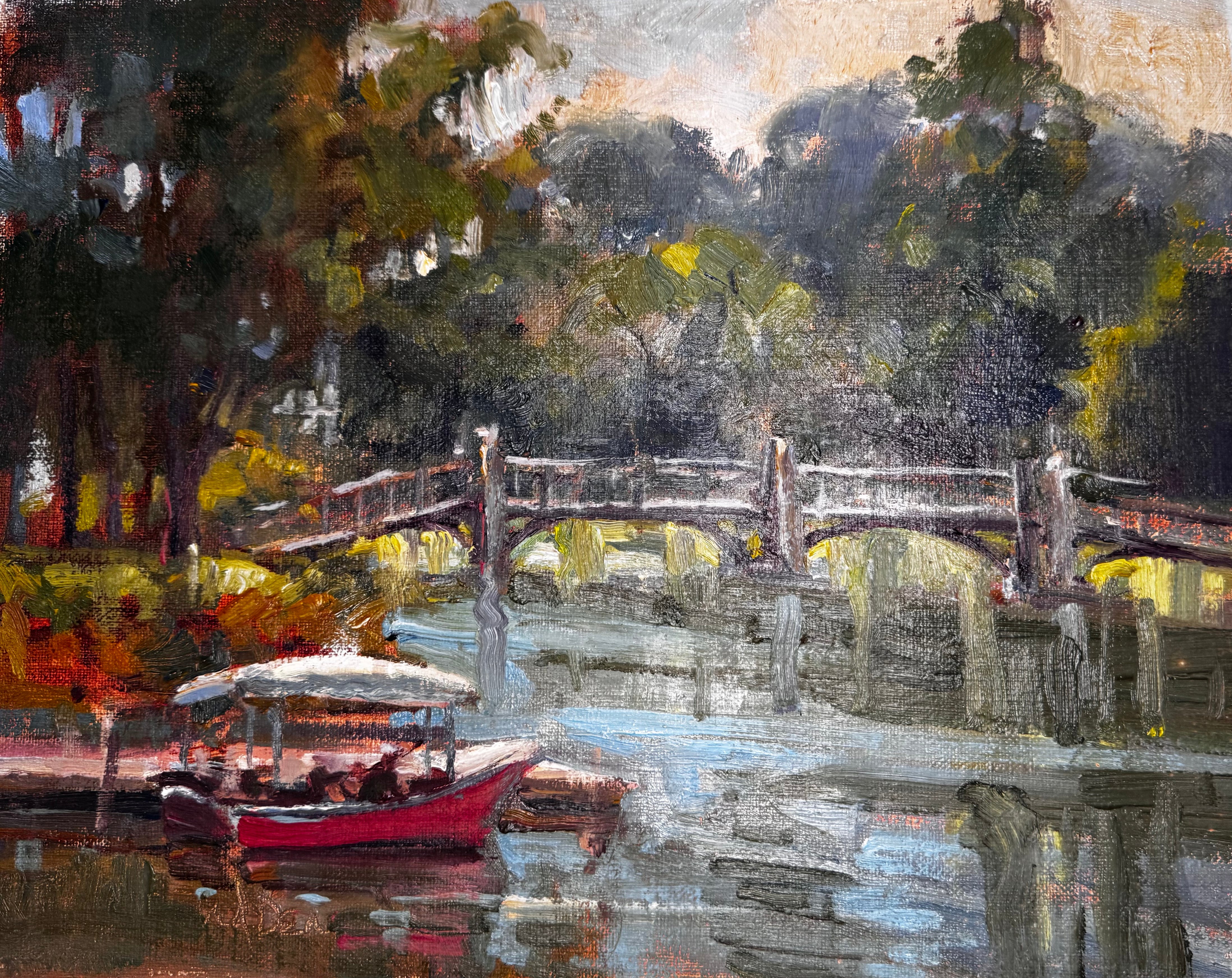 Two by John Beard Collection, plein air painting reproduction on board, 11x14