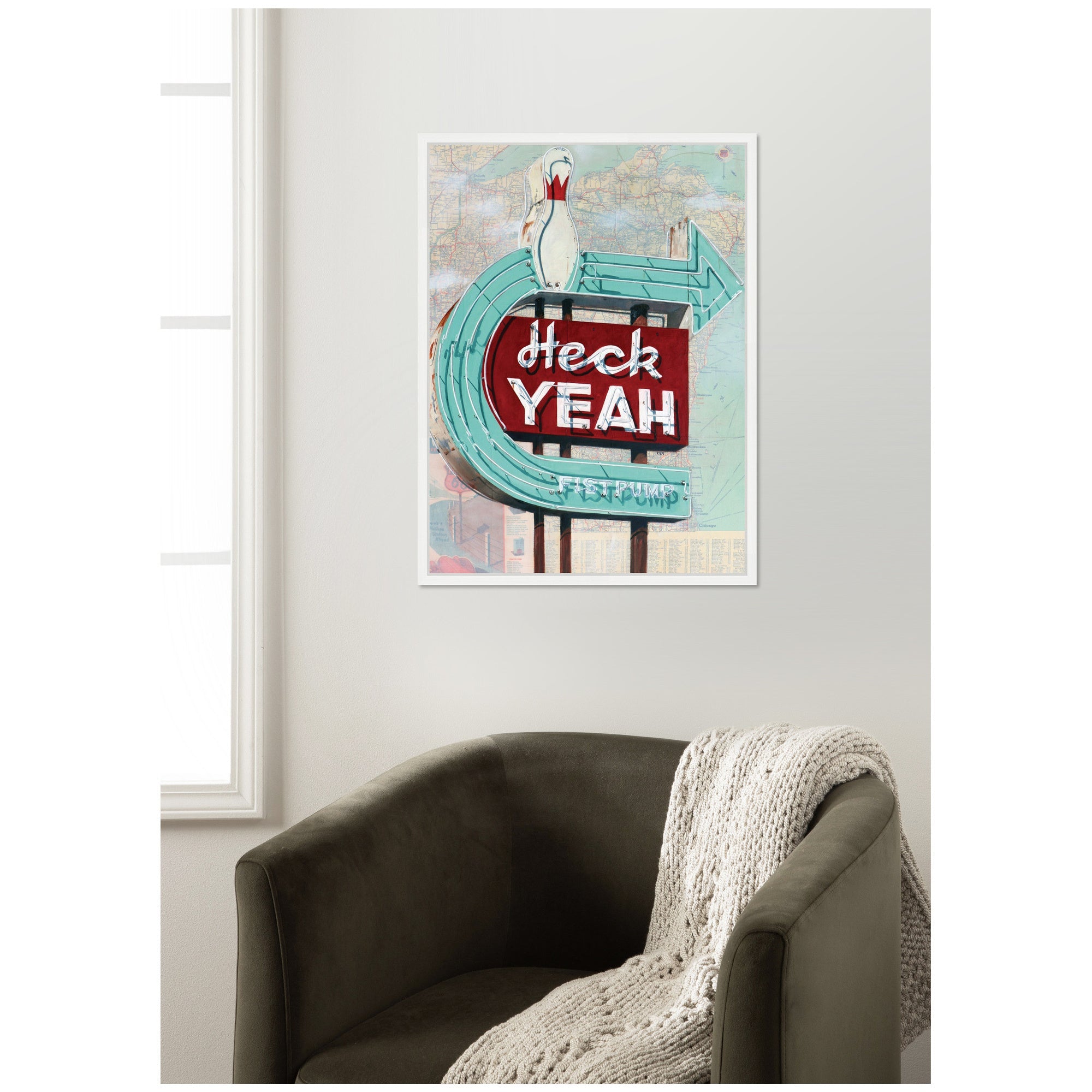 Heck Yeah by Krista V.
Allenstein Framed Canvas Wall Art Print