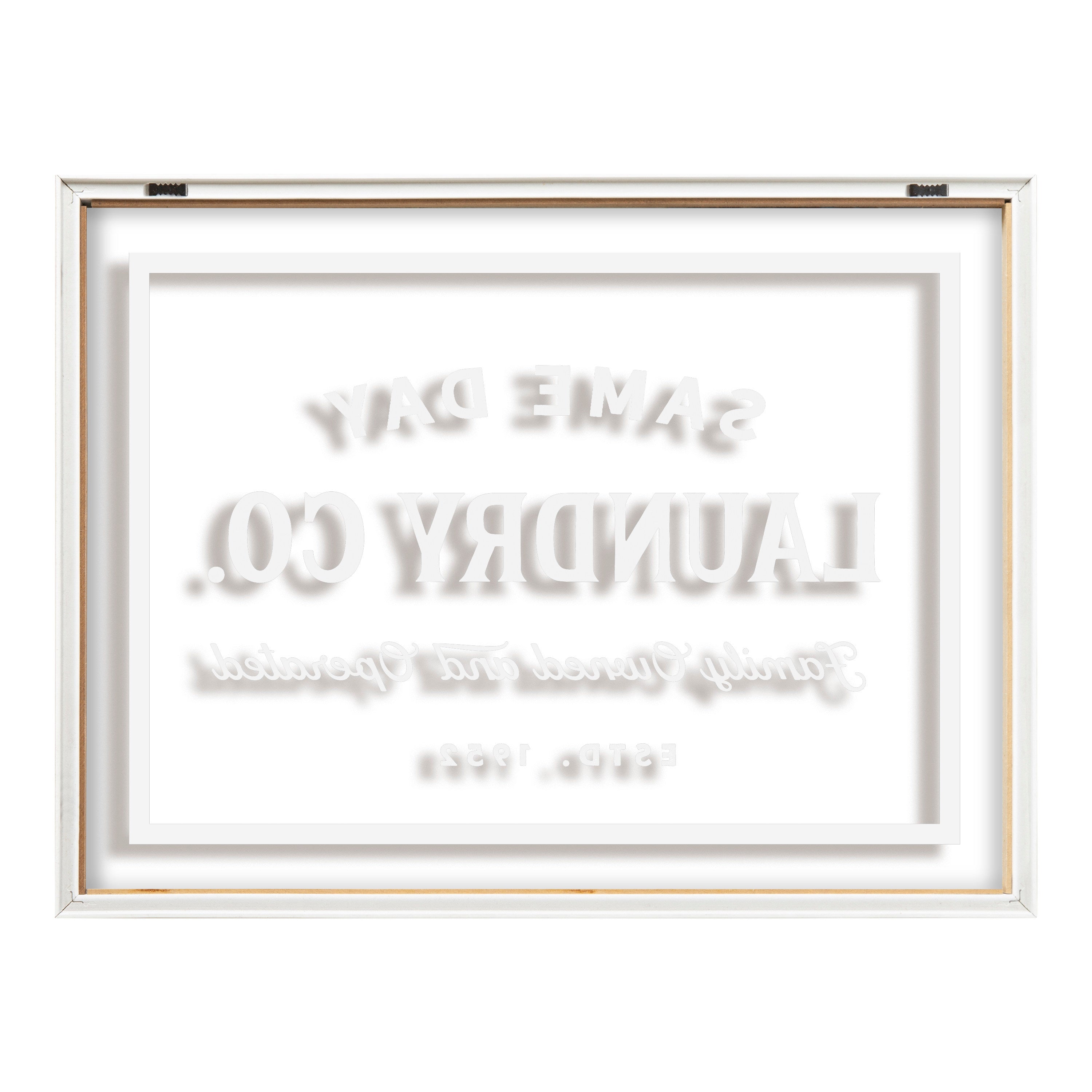 Blake Same Day Laundry Framed Printed Glass by kateandlaurel - product image 4 for Resin Society