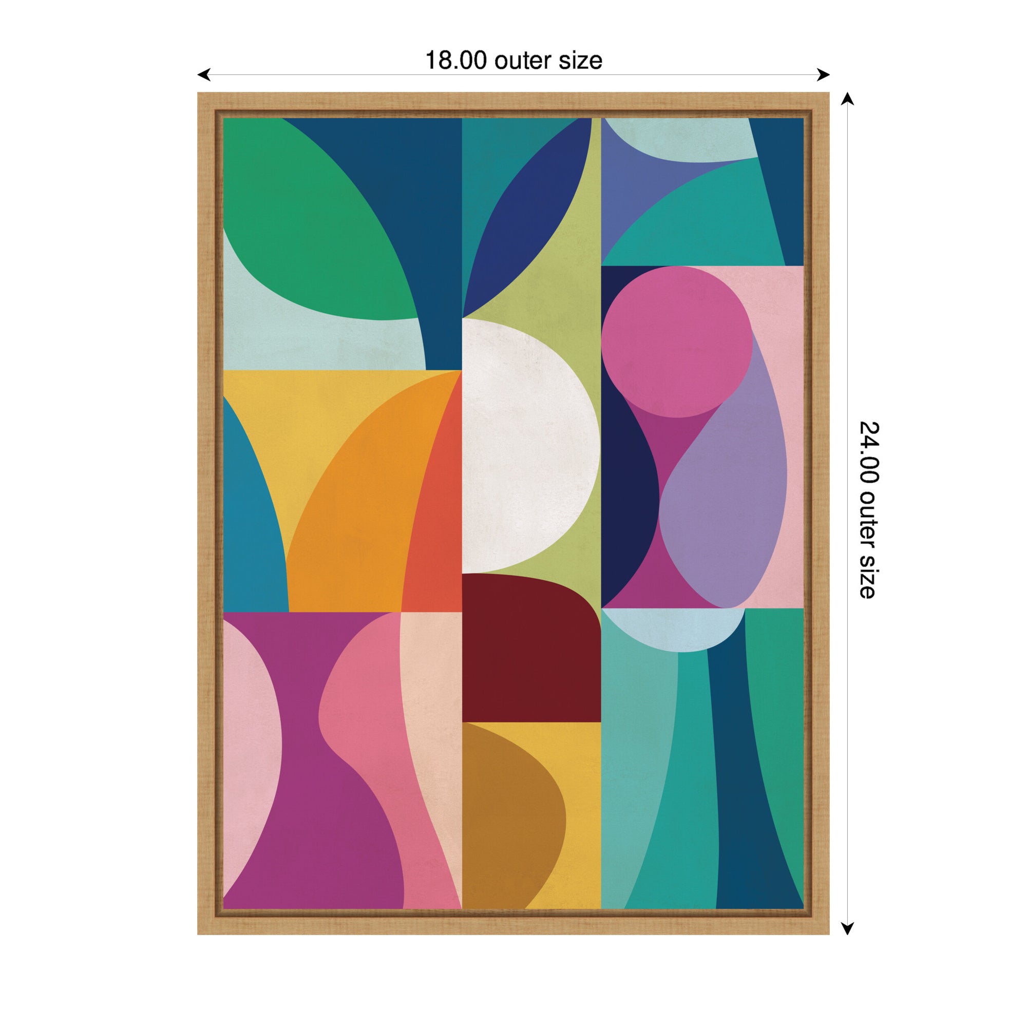 Abstract 01 by Rachel Lee Framed Canvas Wall Art Print